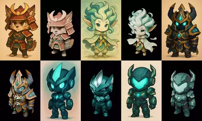 Game Character Marvelous Stylized bundle 26 pack 100 glb