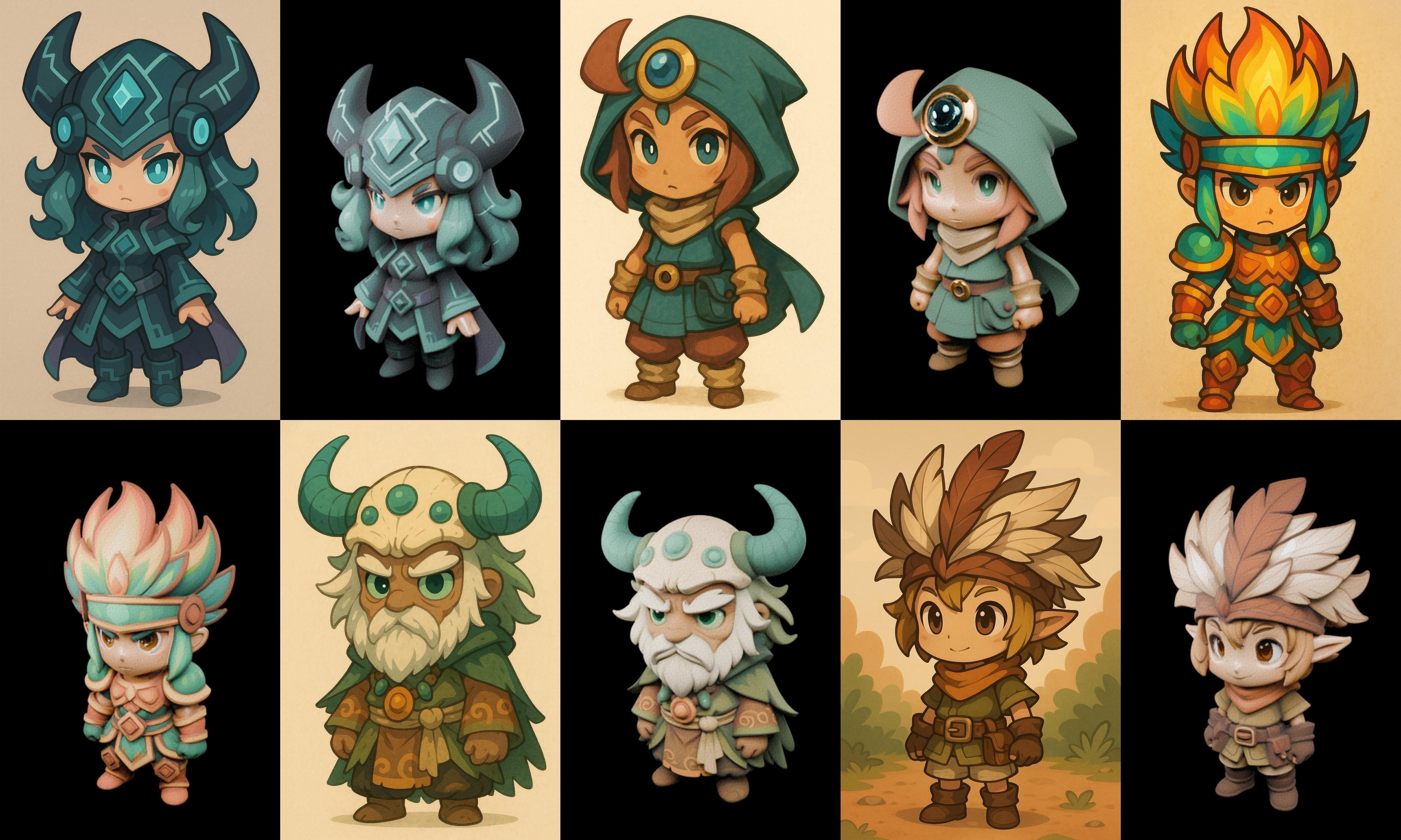 Game Character Marvelous Stylized bundle 26 pack 100 glb Low-poly 3D model_1