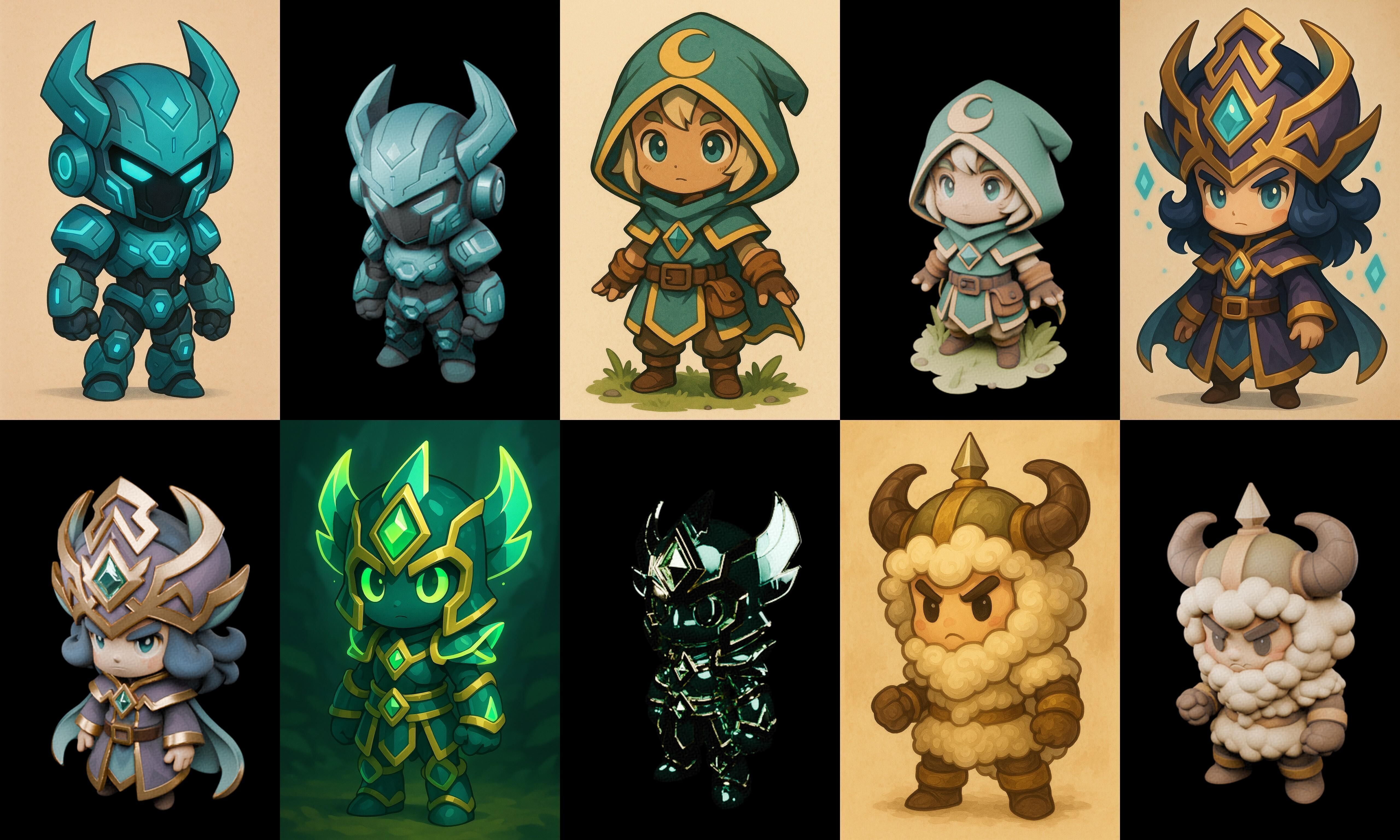 Game Character Marvelous Stylized bundle 26 pack 100 glb Low-poly 3D model_14