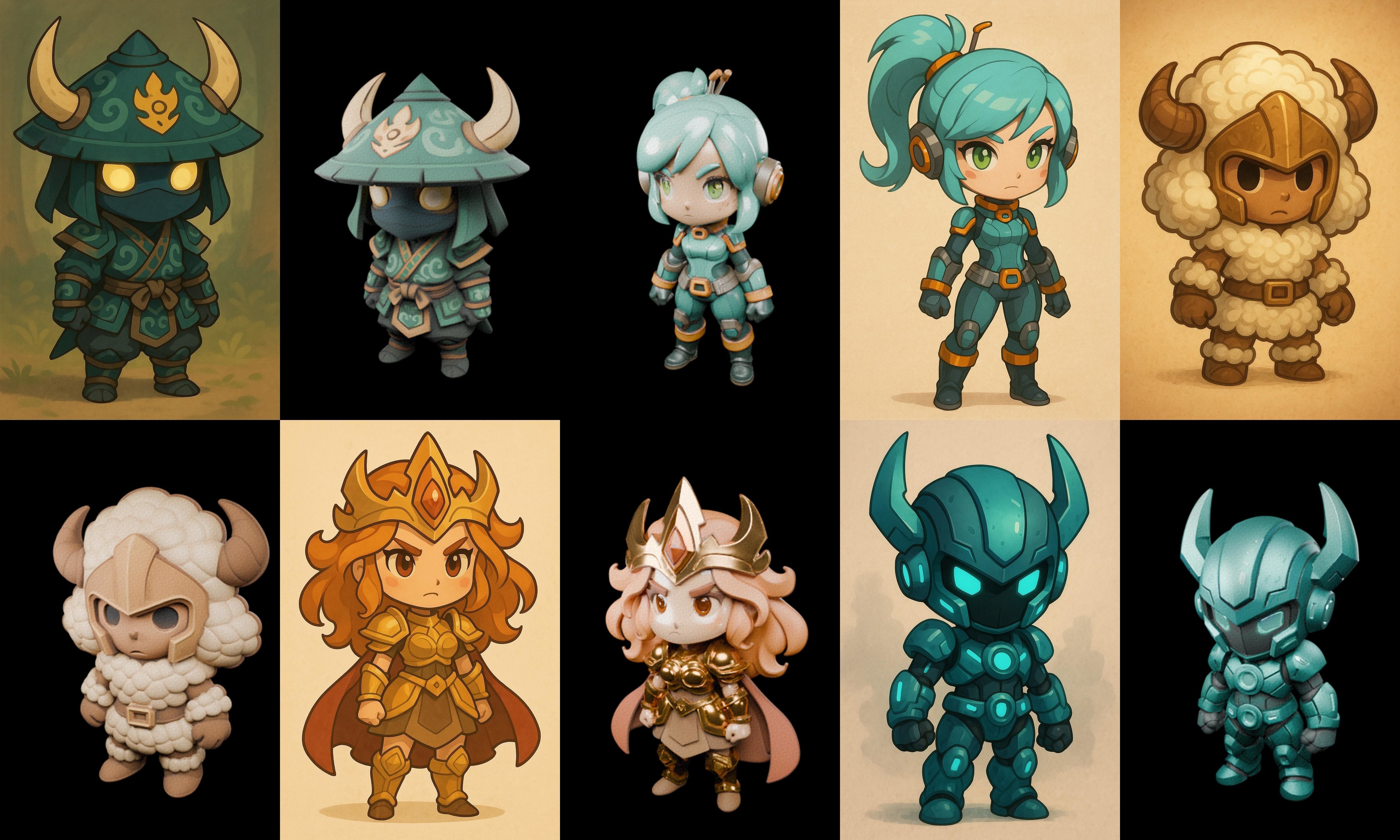 Game Character Marvelous Stylized bundle 26 pack 100 glb Low-poly 3D model_17