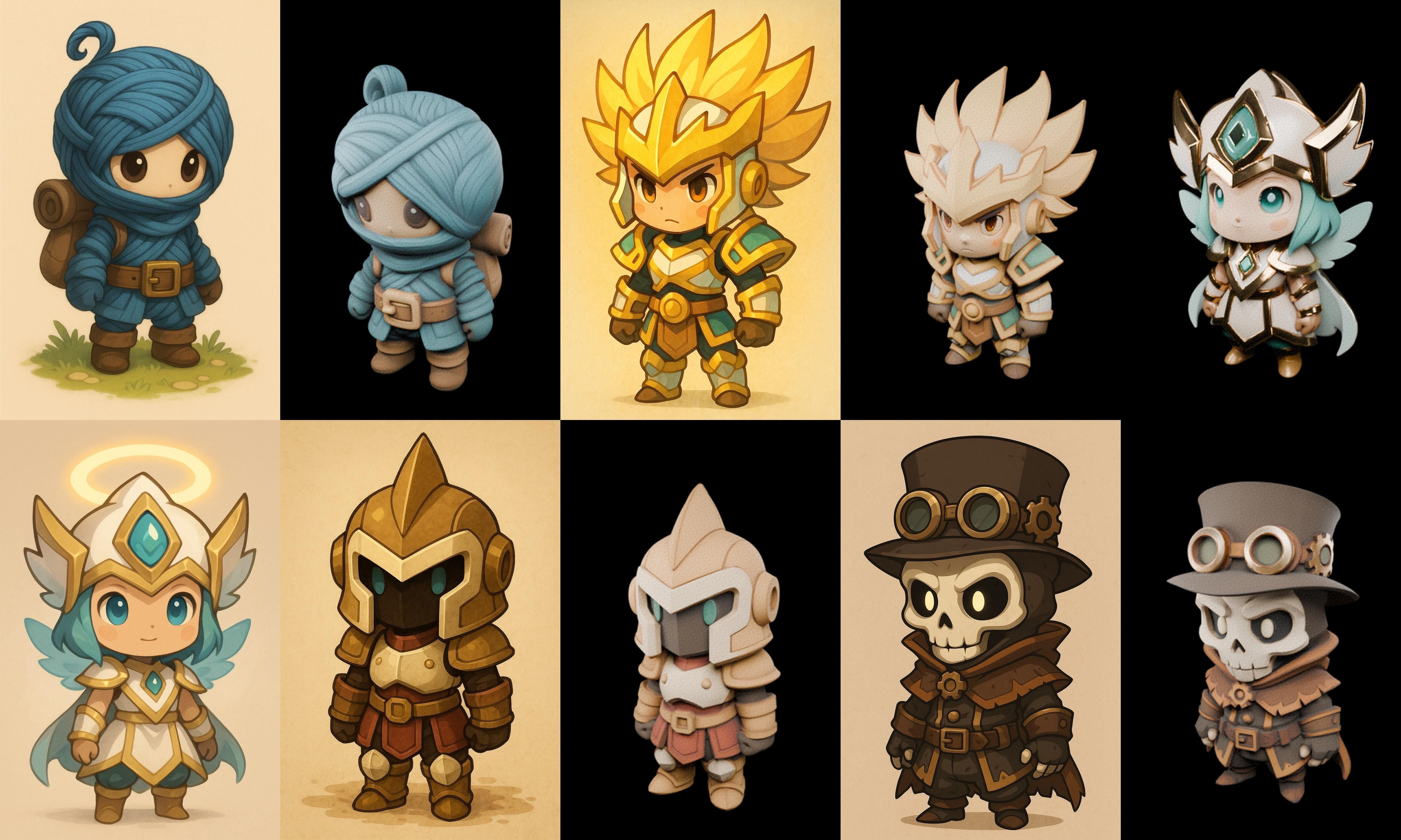 Game Character Marvelous Stylized bundle 26 pack 100 glb Low-poly 3D model_4