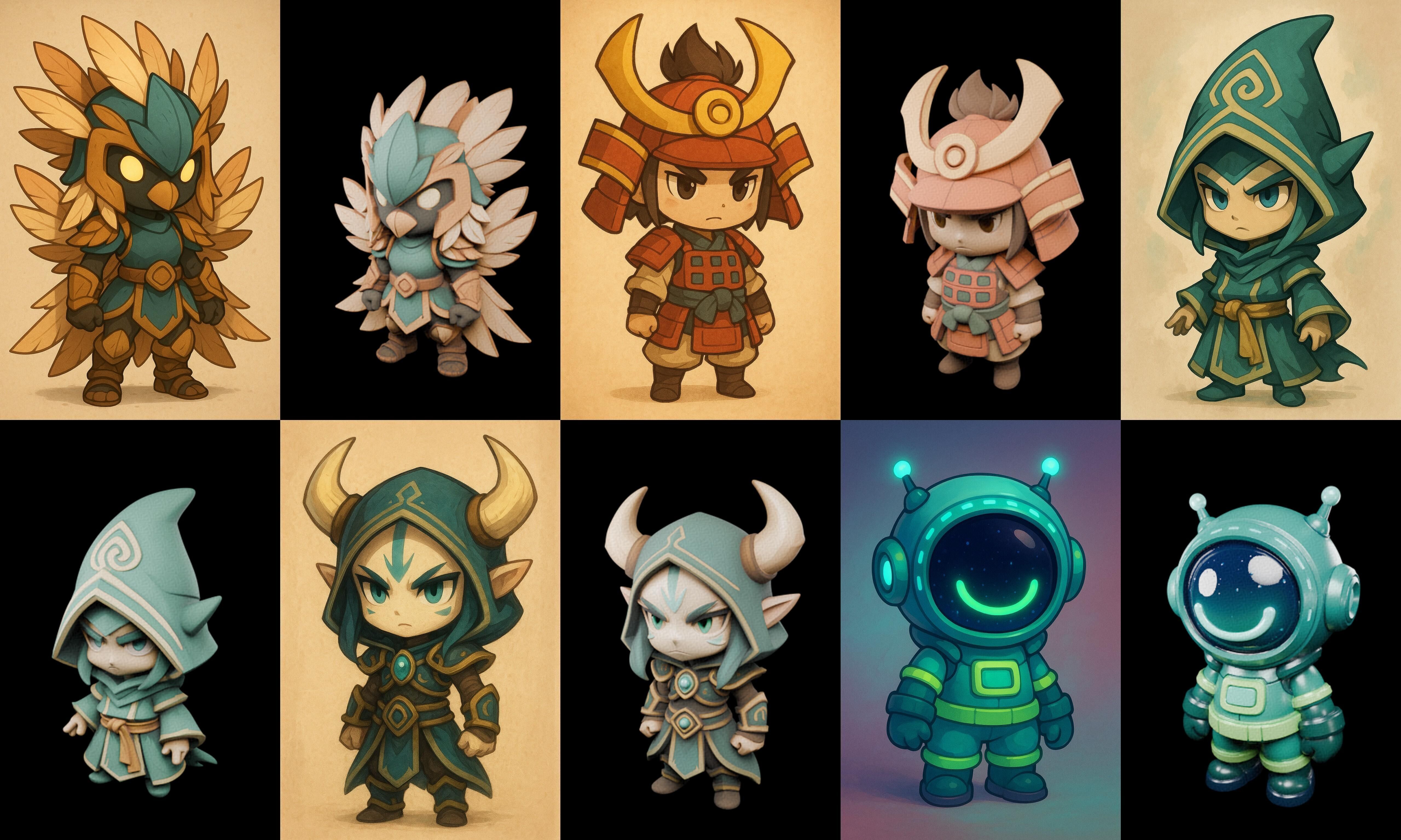 Game Character Marvelous Stylized bundle 26 pack 100 glb Low-poly 3D model_6