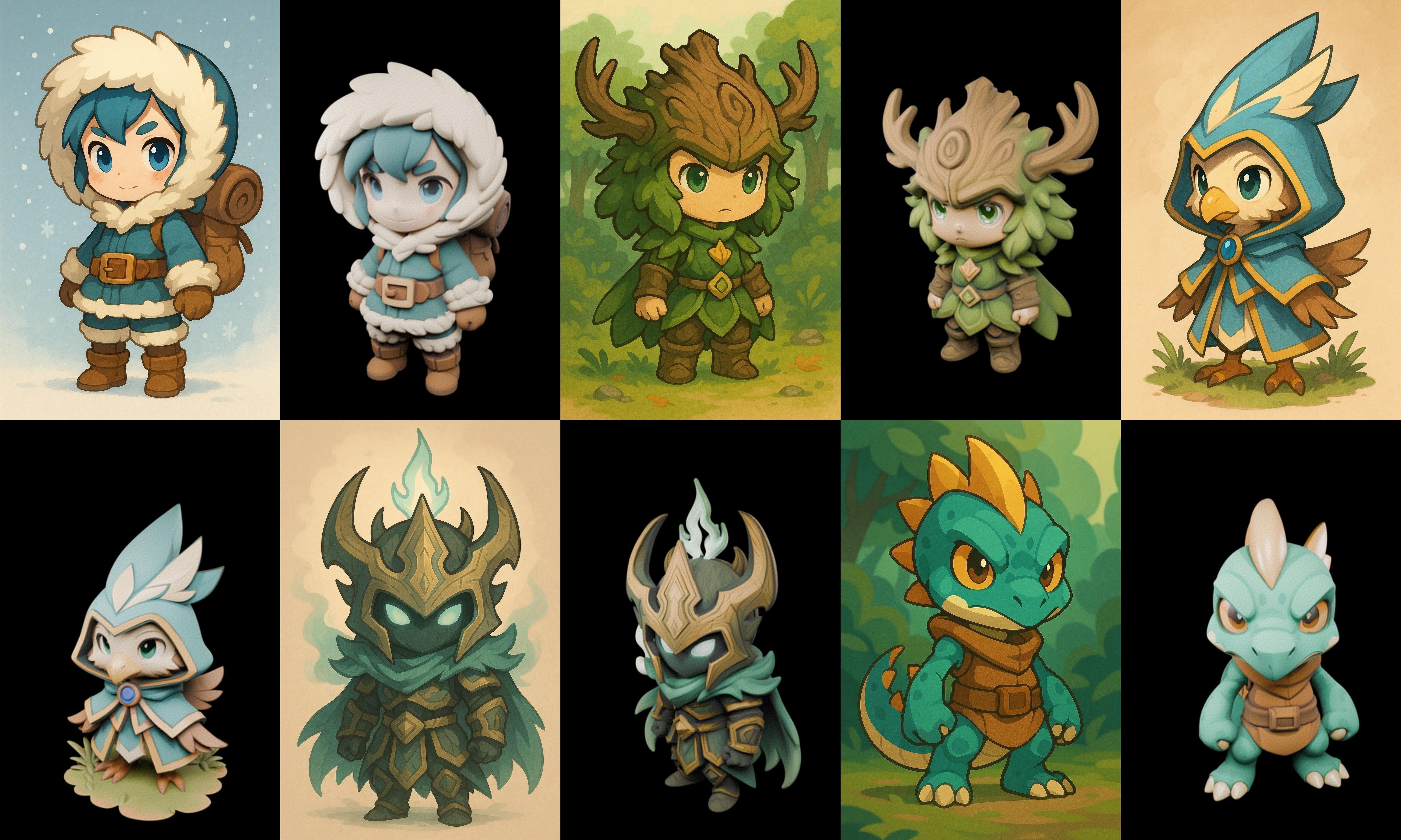 Game Character Marvelous Stylized bundle 26 pack 100 glb Low-poly 3D model_3