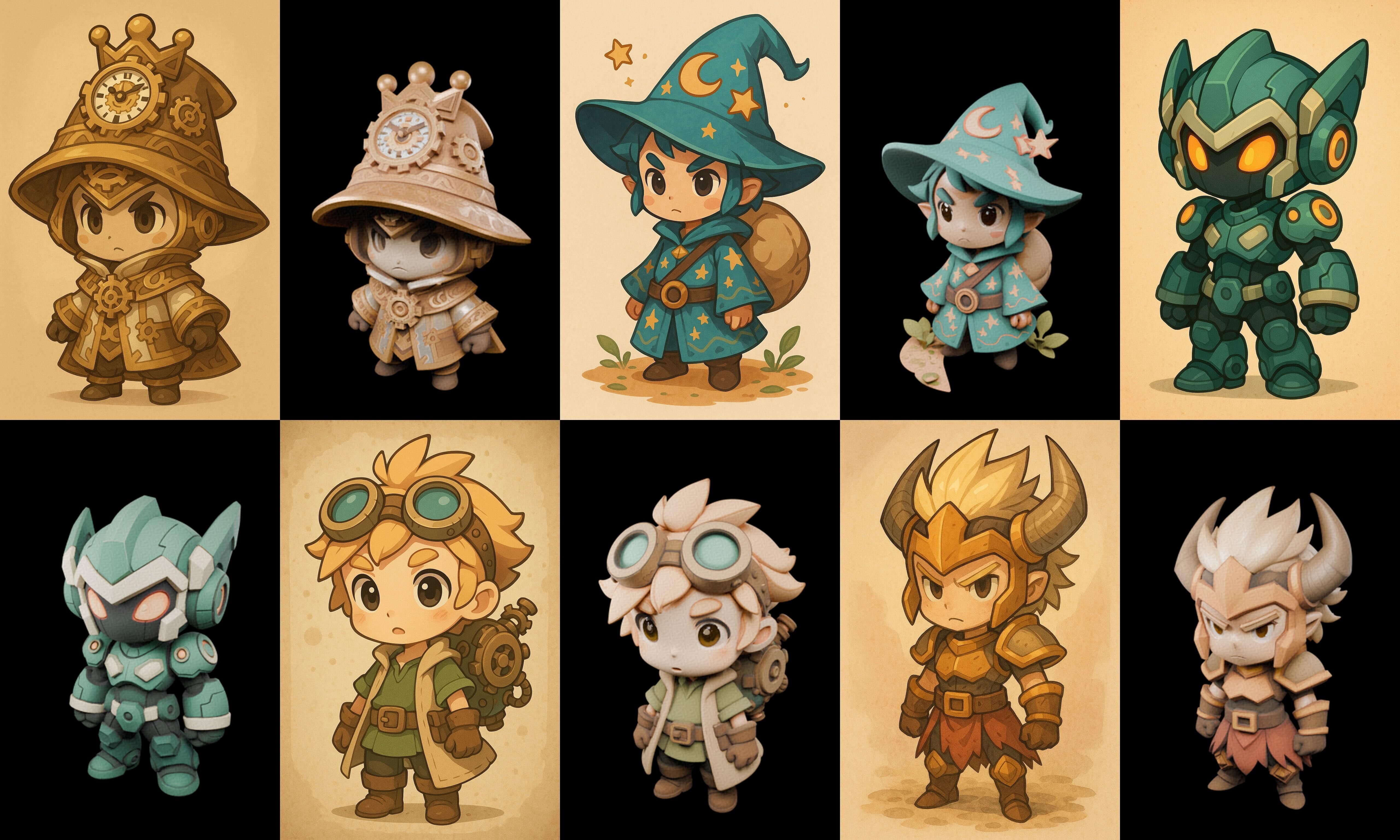 Game Character Marvelous Stylized bundle 26 pack 100 glb Low-poly 3D model_8