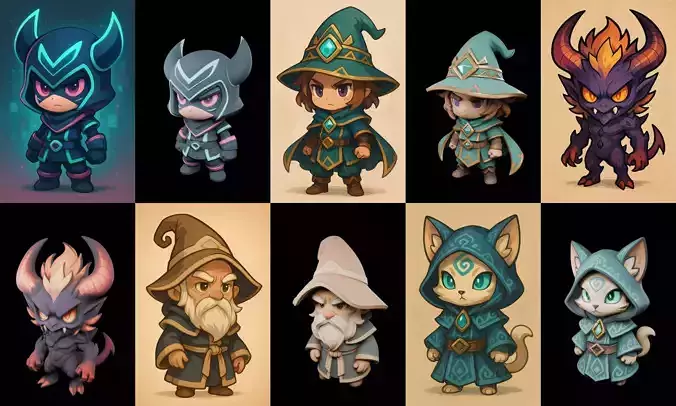 Game Character Marvelous Stylized bundle 25 pack 100 glb
