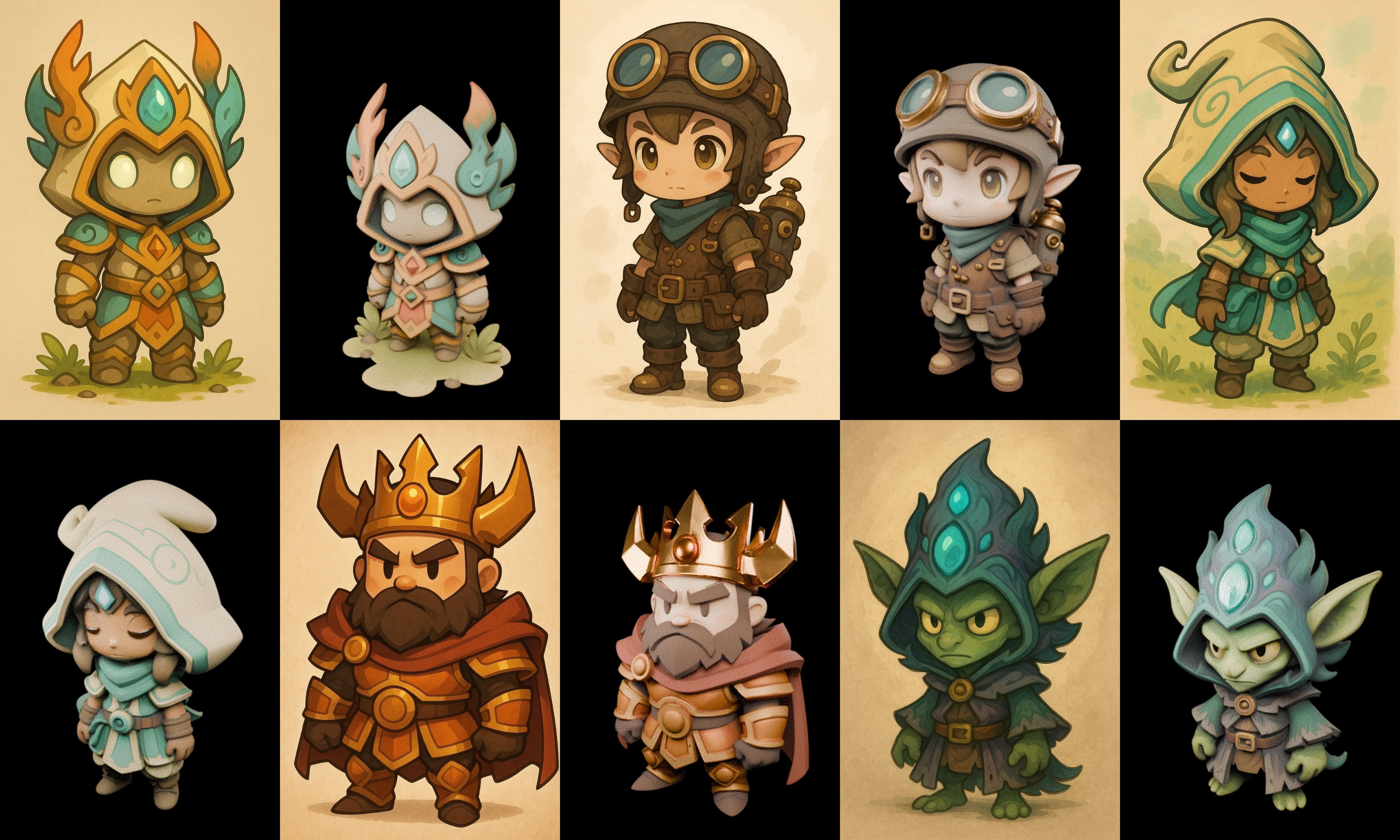 Game Character Marvelous Stylized bundle 22 pack 100 glb Low-poly 3D model_11