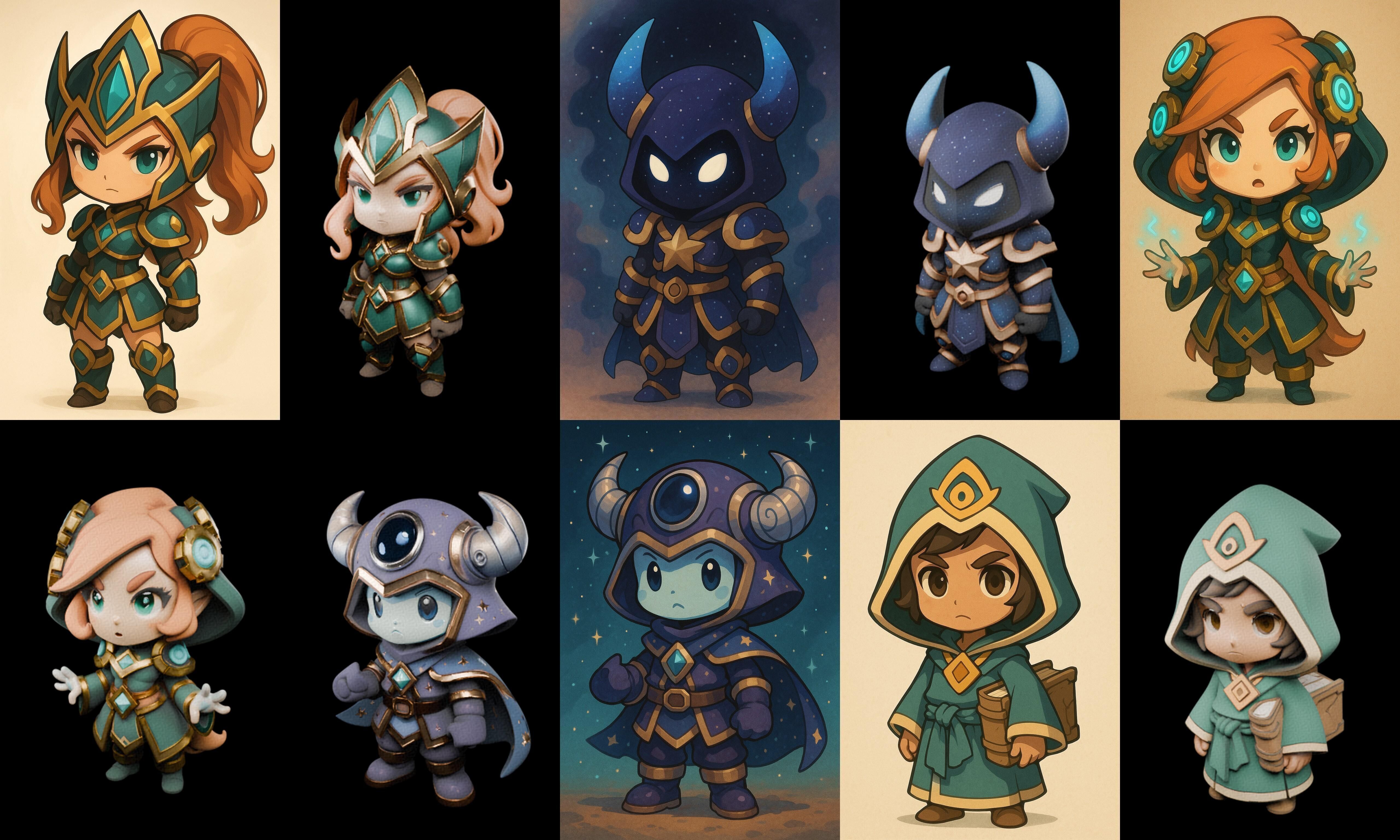 Game Character Marvelous Stylized bundle 22 pack 100 glb Low-poly 3D model_13