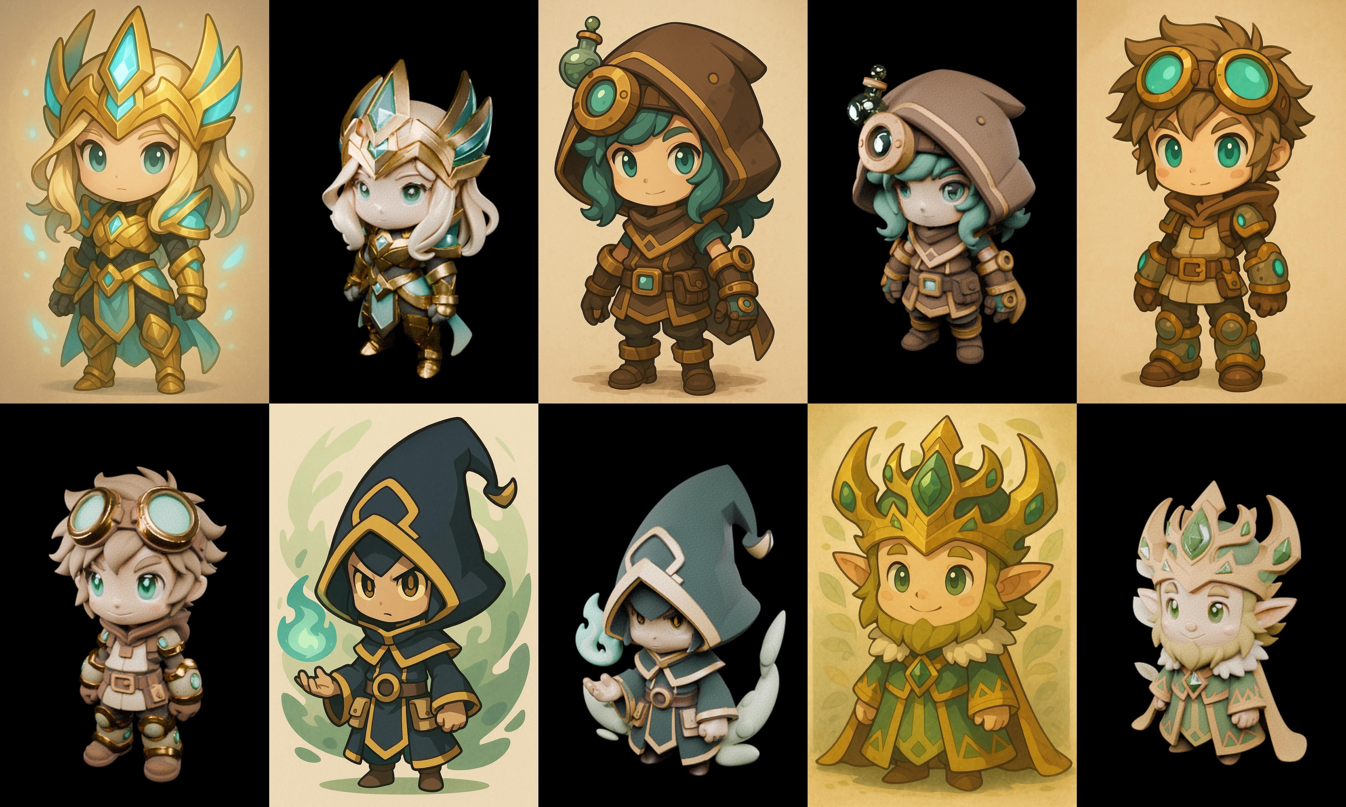 Game Character Marvelous Stylized bundle 22 pack 100 glb Low-poly 3D model_17