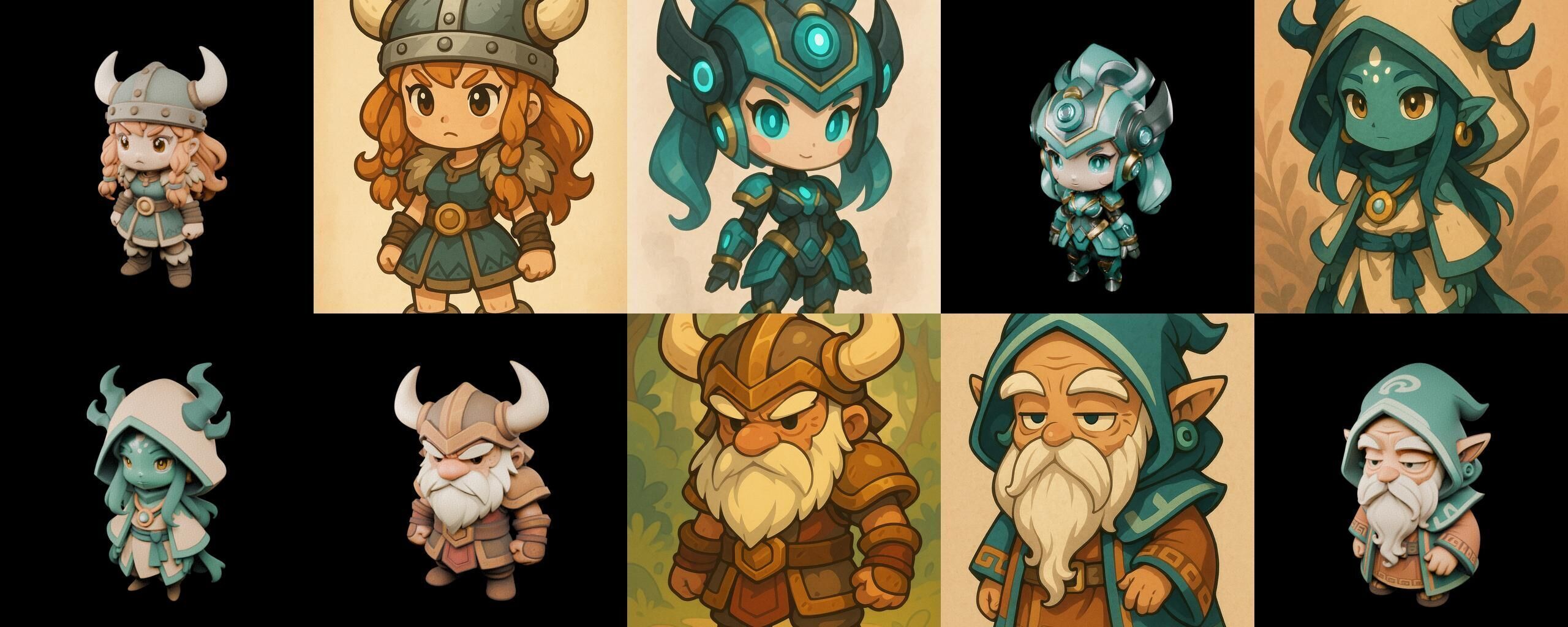 Game Character Marvelous Stylized bundle 22 pack 100 glb Low-poly 3D model_14