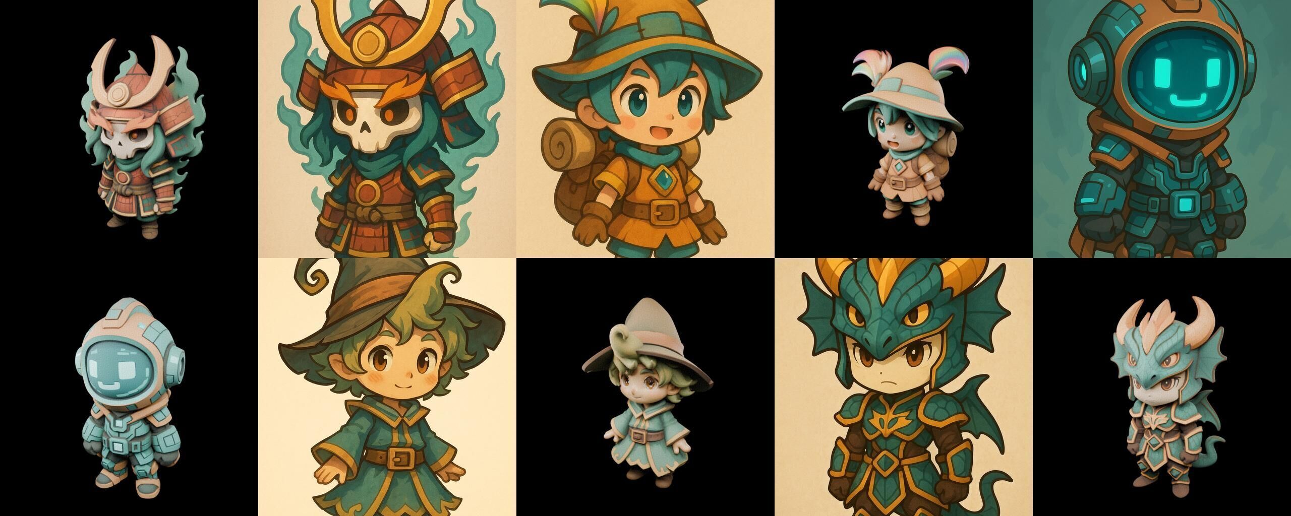 Game Character Marvelous Stylized bundle 22 pack 100 glb Low-poly 3D model_1