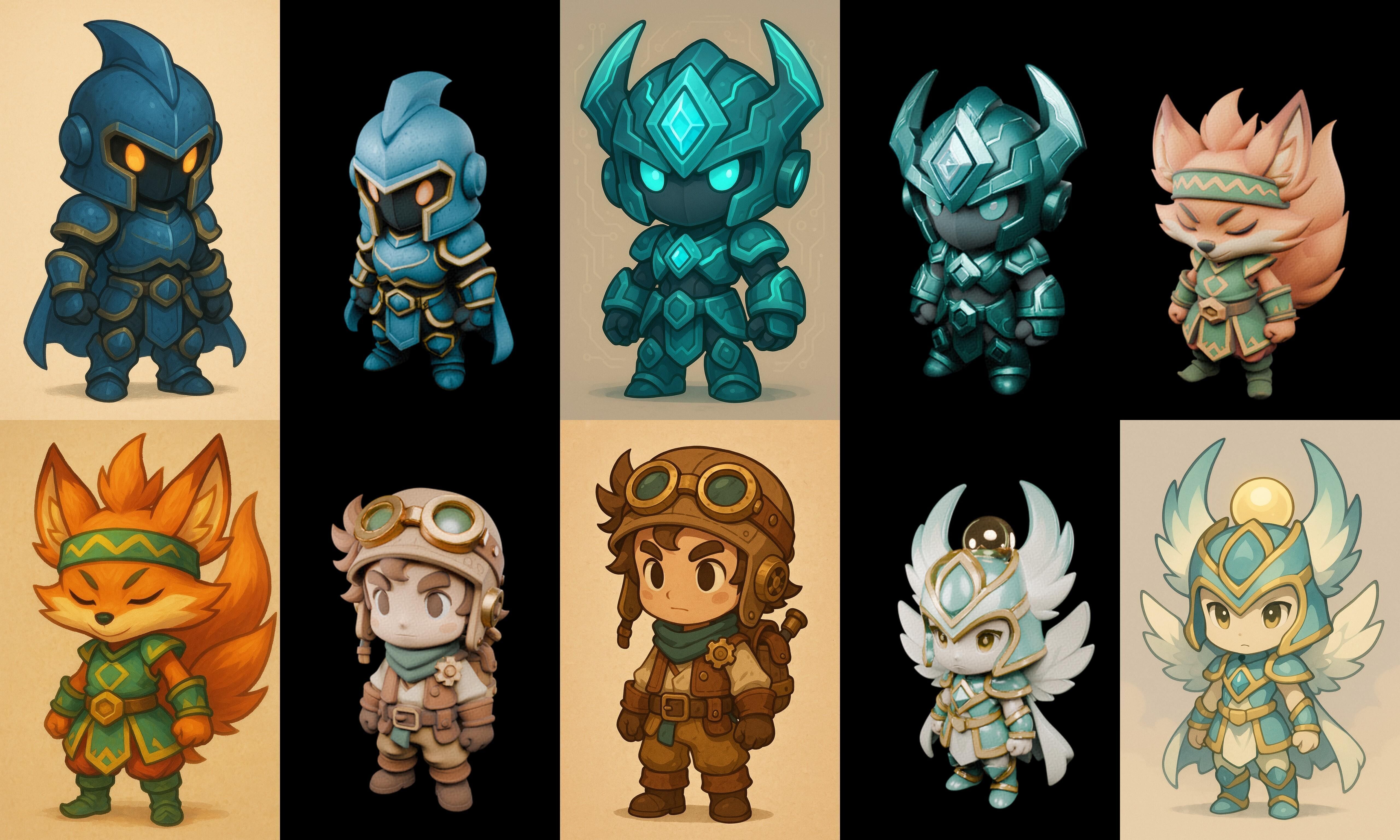 Game Character Marvelous Stylized bundle 22 pack 100 glb Low-poly 3D model_4