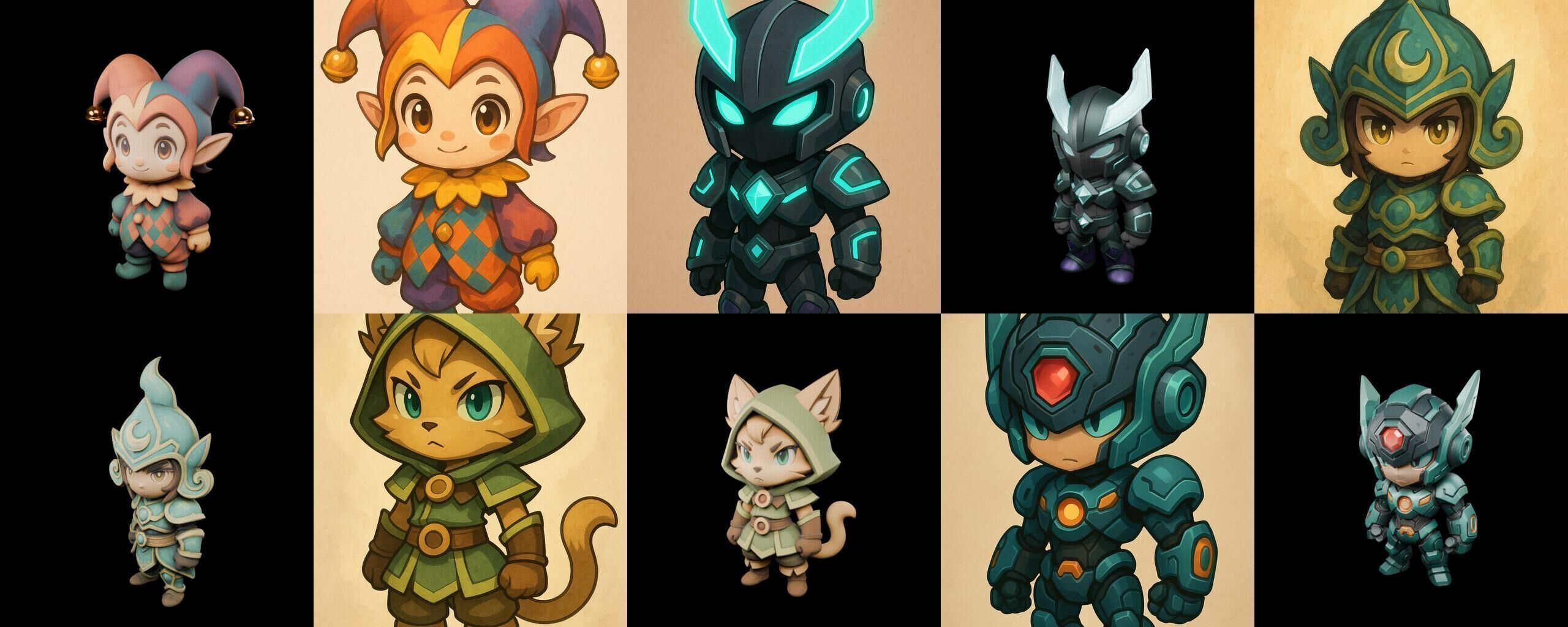 Game Character Marvelous Stylized bundle 22 pack 100 glb Low-poly 3D model_15