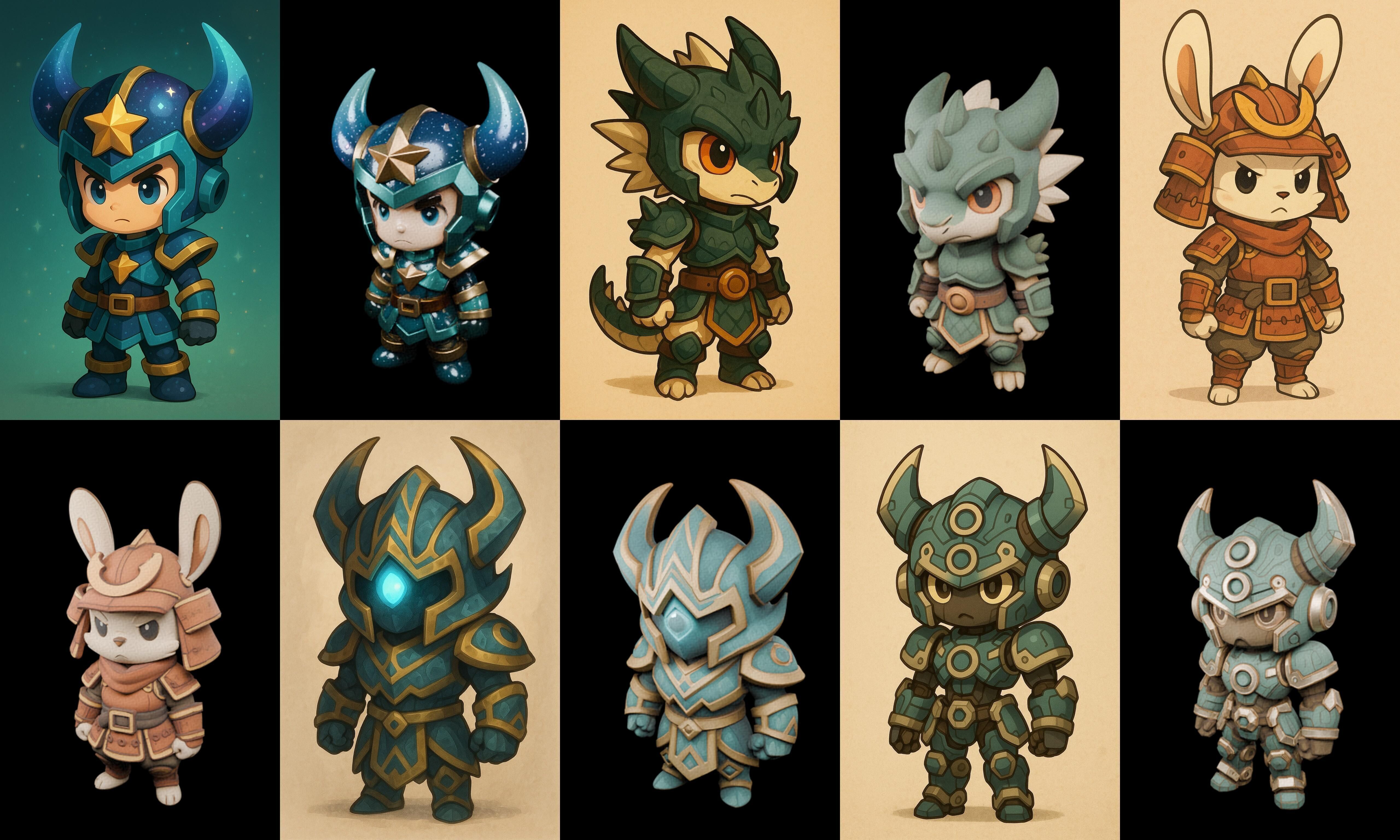 Game Character Marvelous Stylized bundle 22 pack 100 glb Low-poly 3D model_9