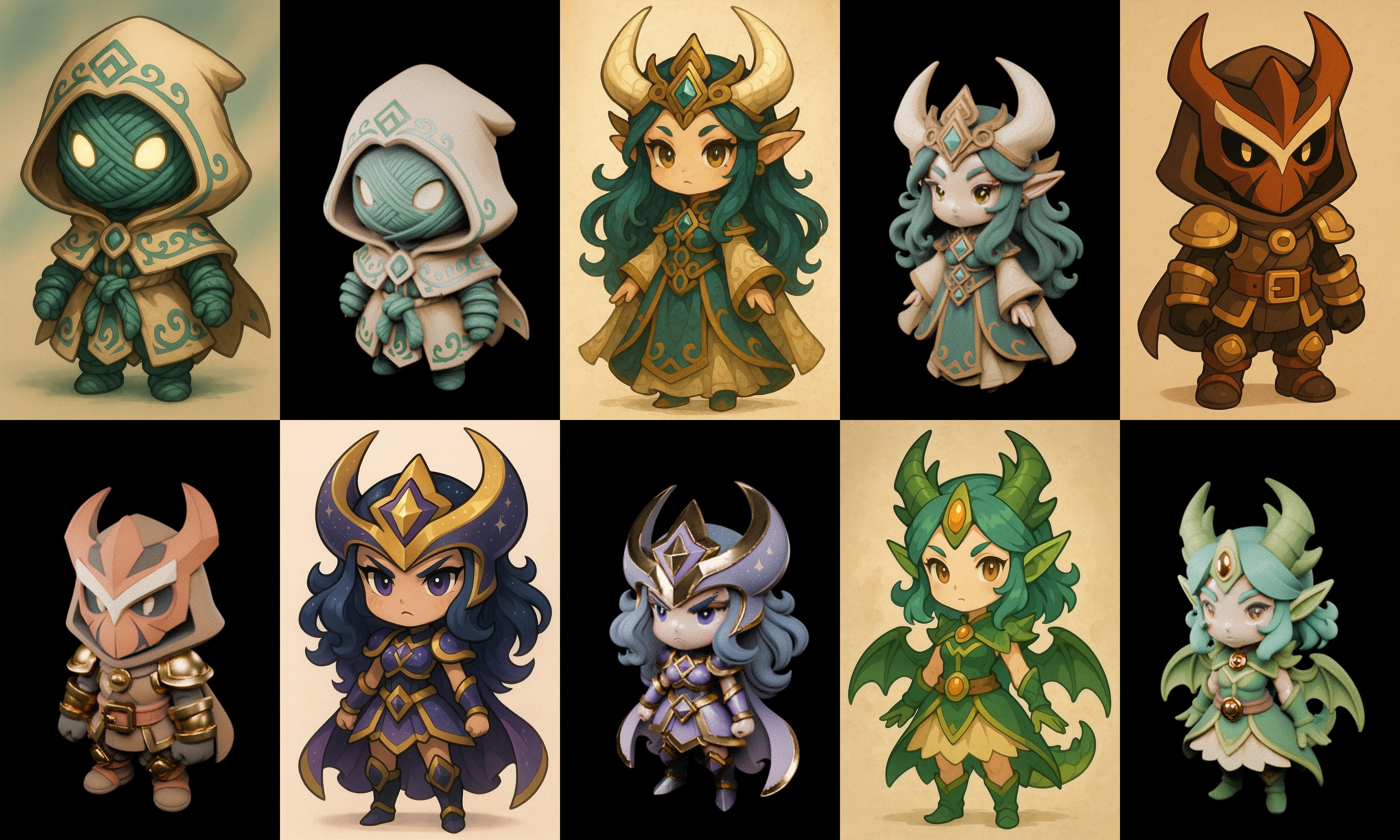 Game Character Marvelous Stylized bundle 22 pack 100 glb Low-poly 3D model_12