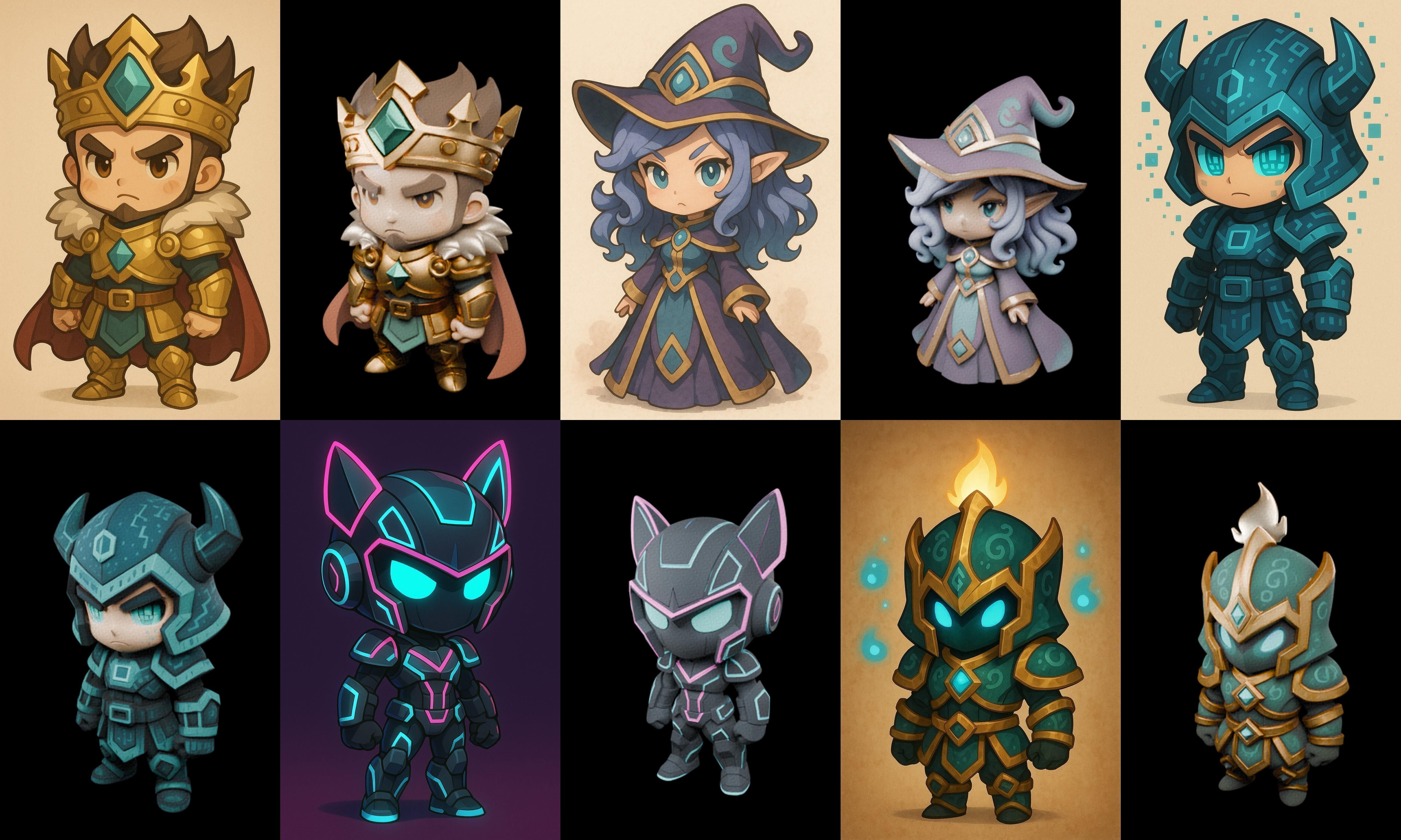 Game Character Marvelous Stylized bundle 22 pack 100 glb Low-poly 3D model_7