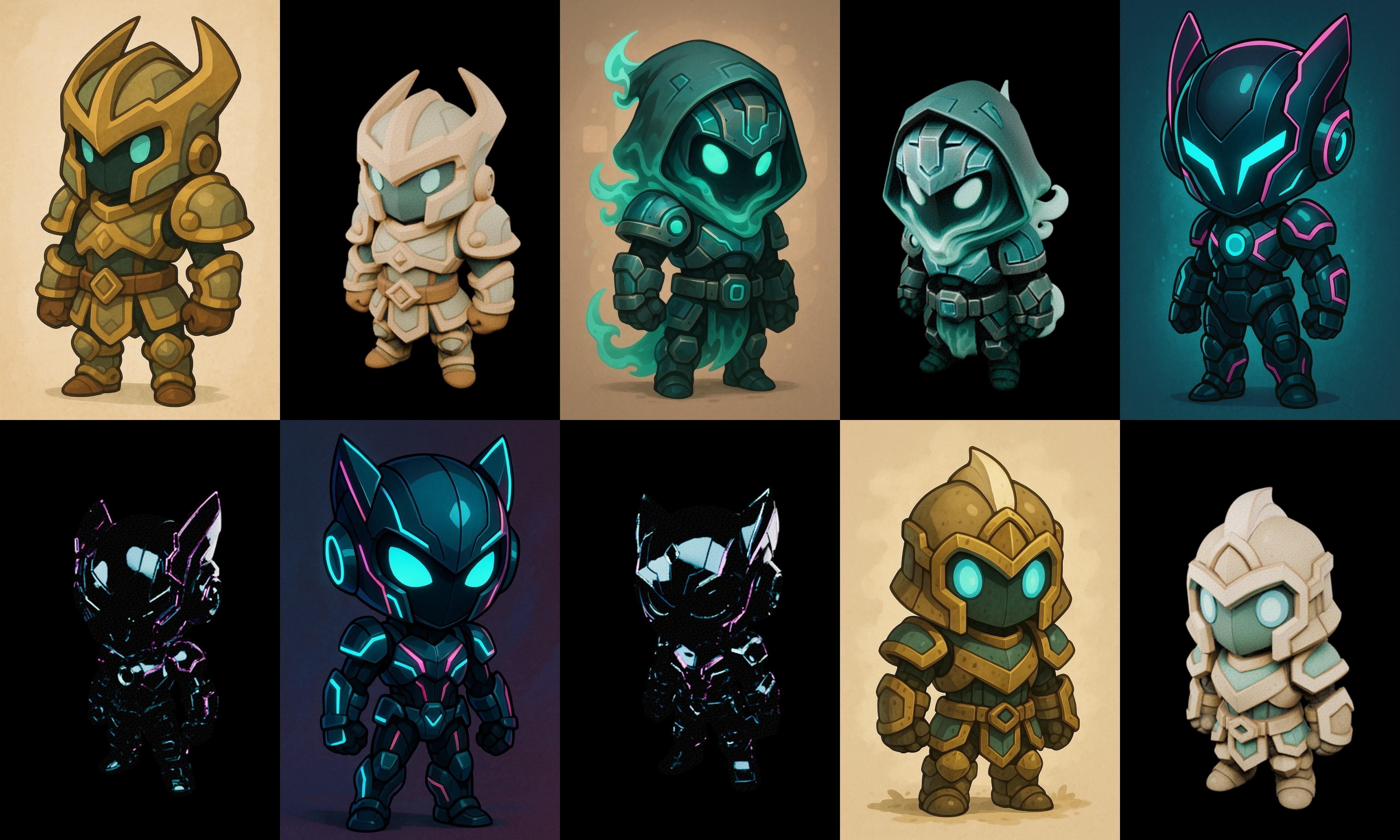 Game Character Marvelous Stylized bundle 22 pack 100 glb Low-poly 3D model_2