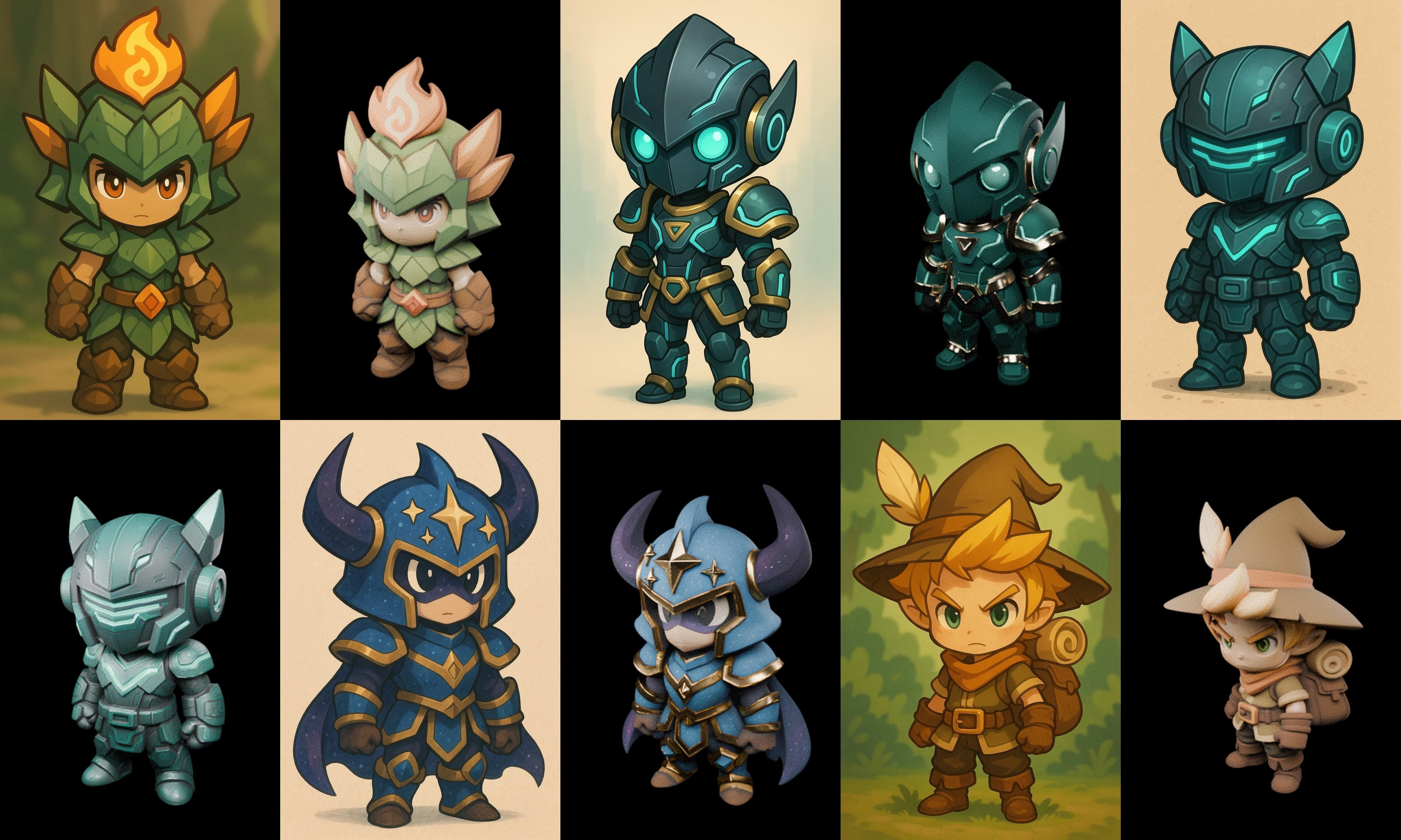 Game Character Marvelous Stylized bundle 22 pack 100 glb Low-poly 3D model_5