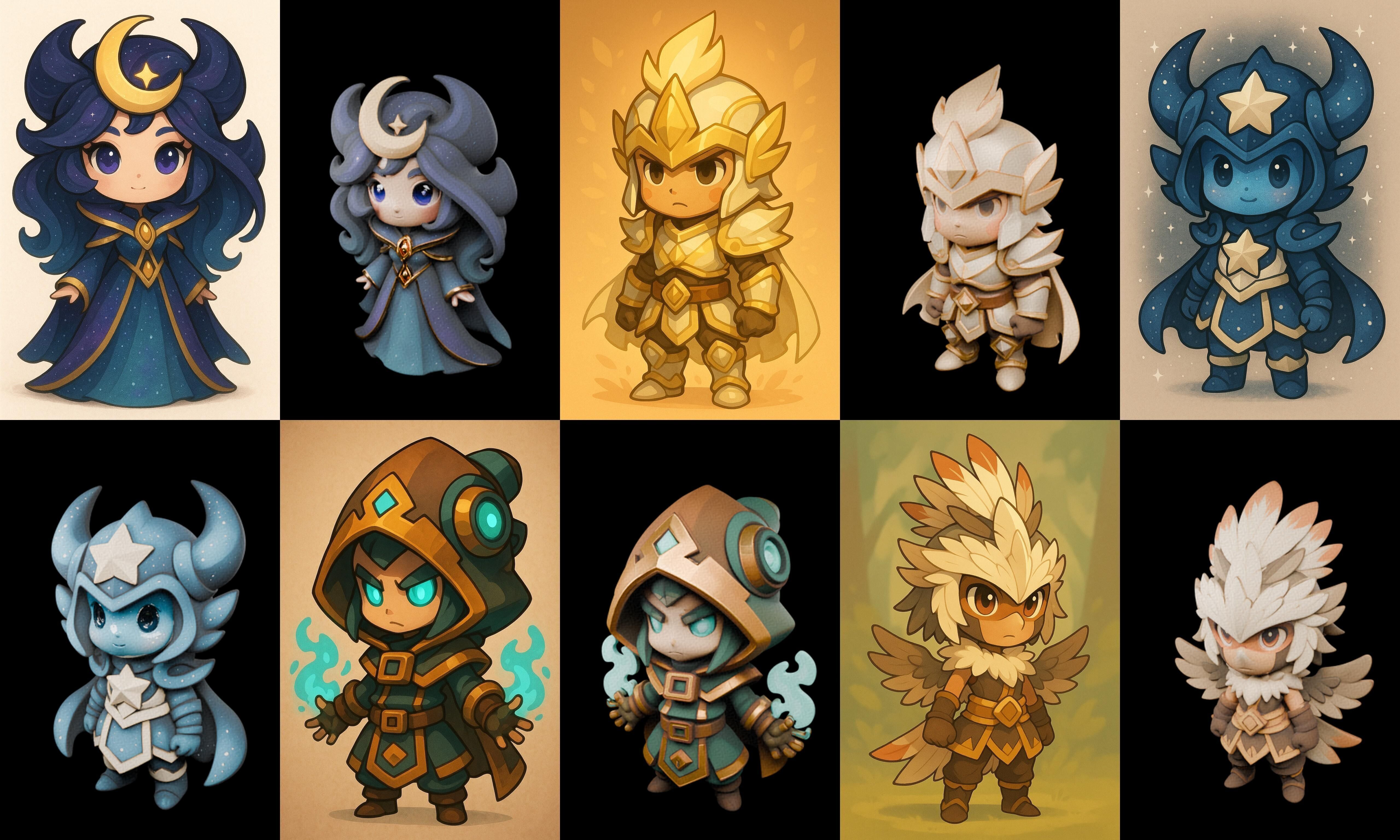 Game Character Marvelous Stylized bundle 22 pack 100 glb Low-poly 3D model_6