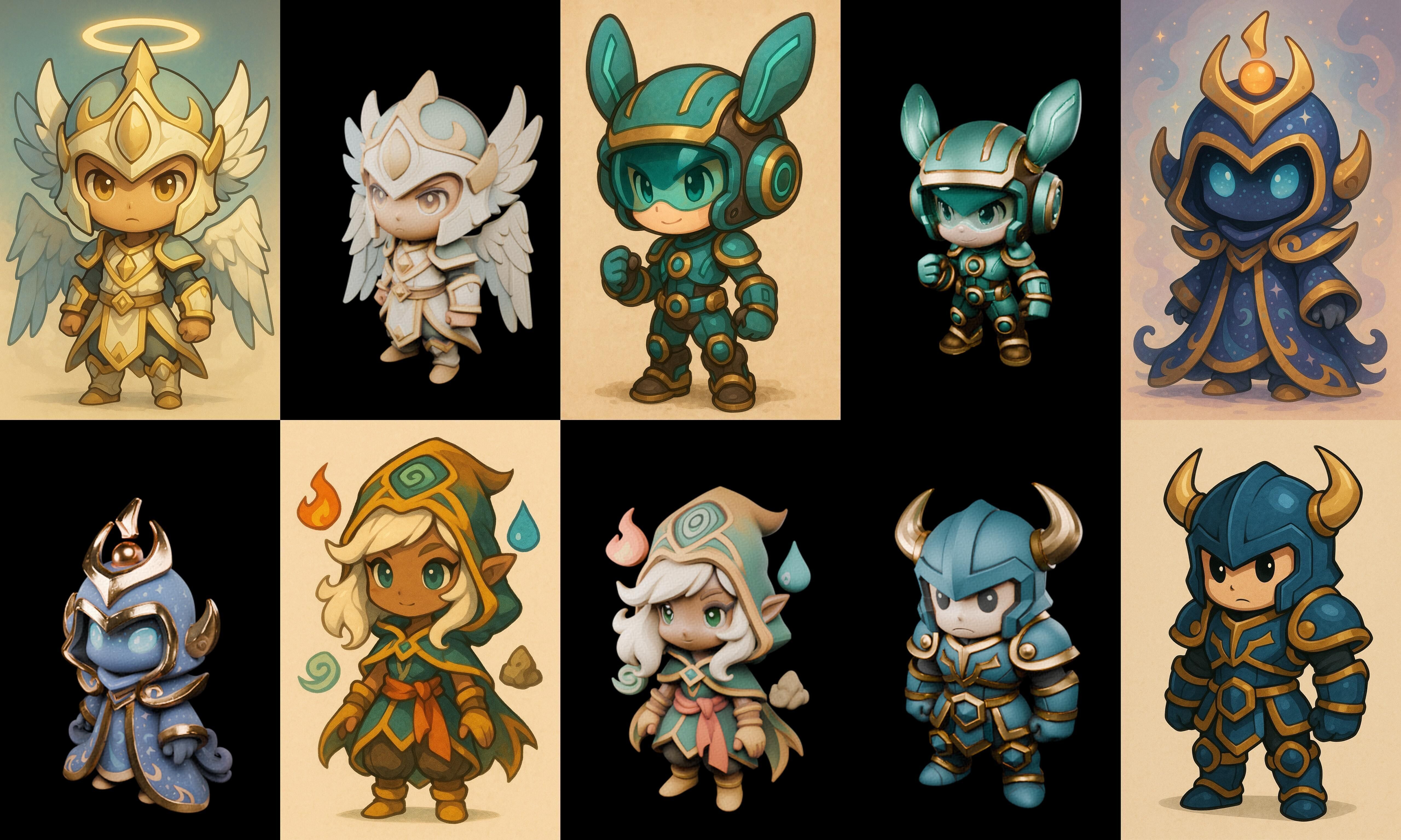 Game Character Marvelous Stylized bundle 22 pack 100 glb Low-poly 3D model_16