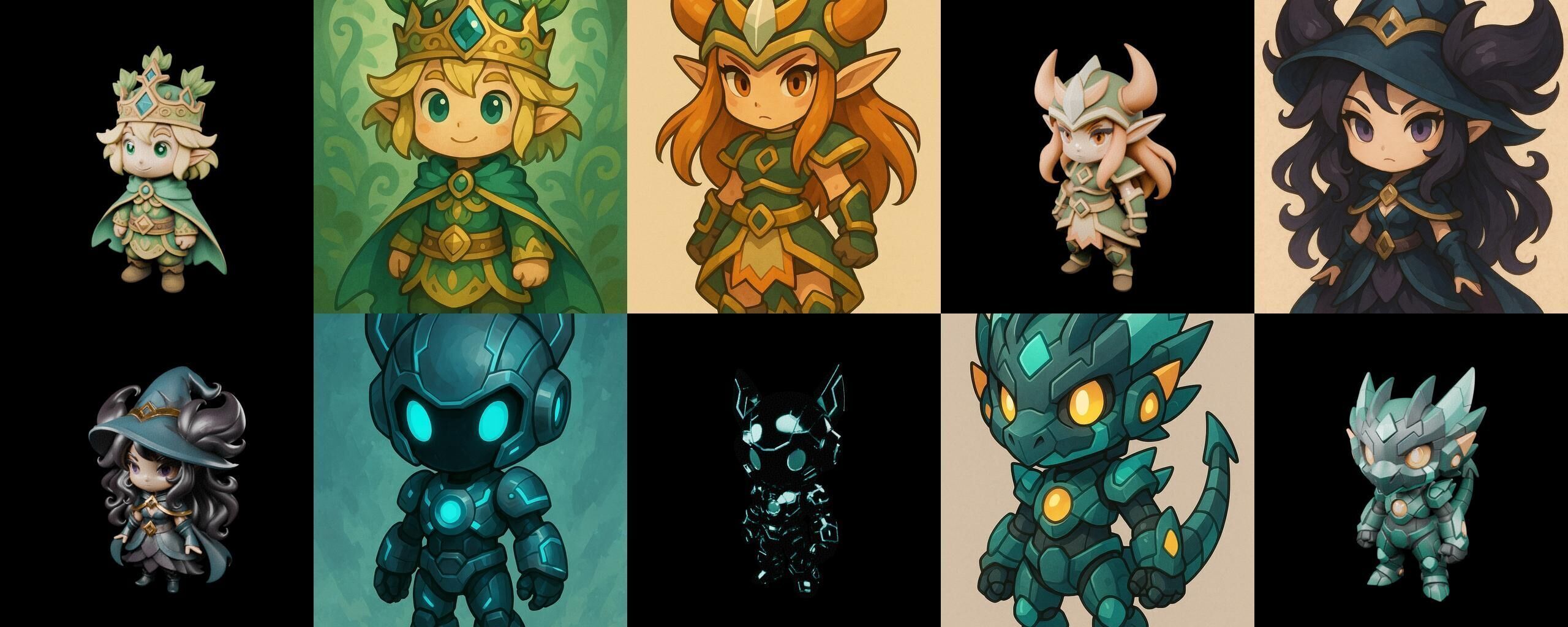 Game Character Marvelous Stylized bundle 21 pack 100 glb Low-poly 3D model_6