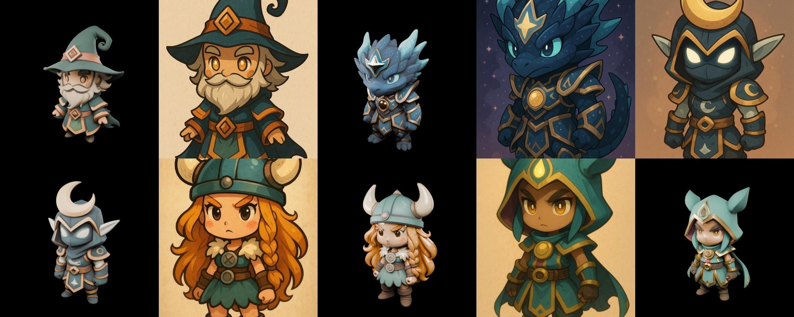 Game Character Marvelous Stylized bundle 21 pack 100 glb Low-poly 3D model_18