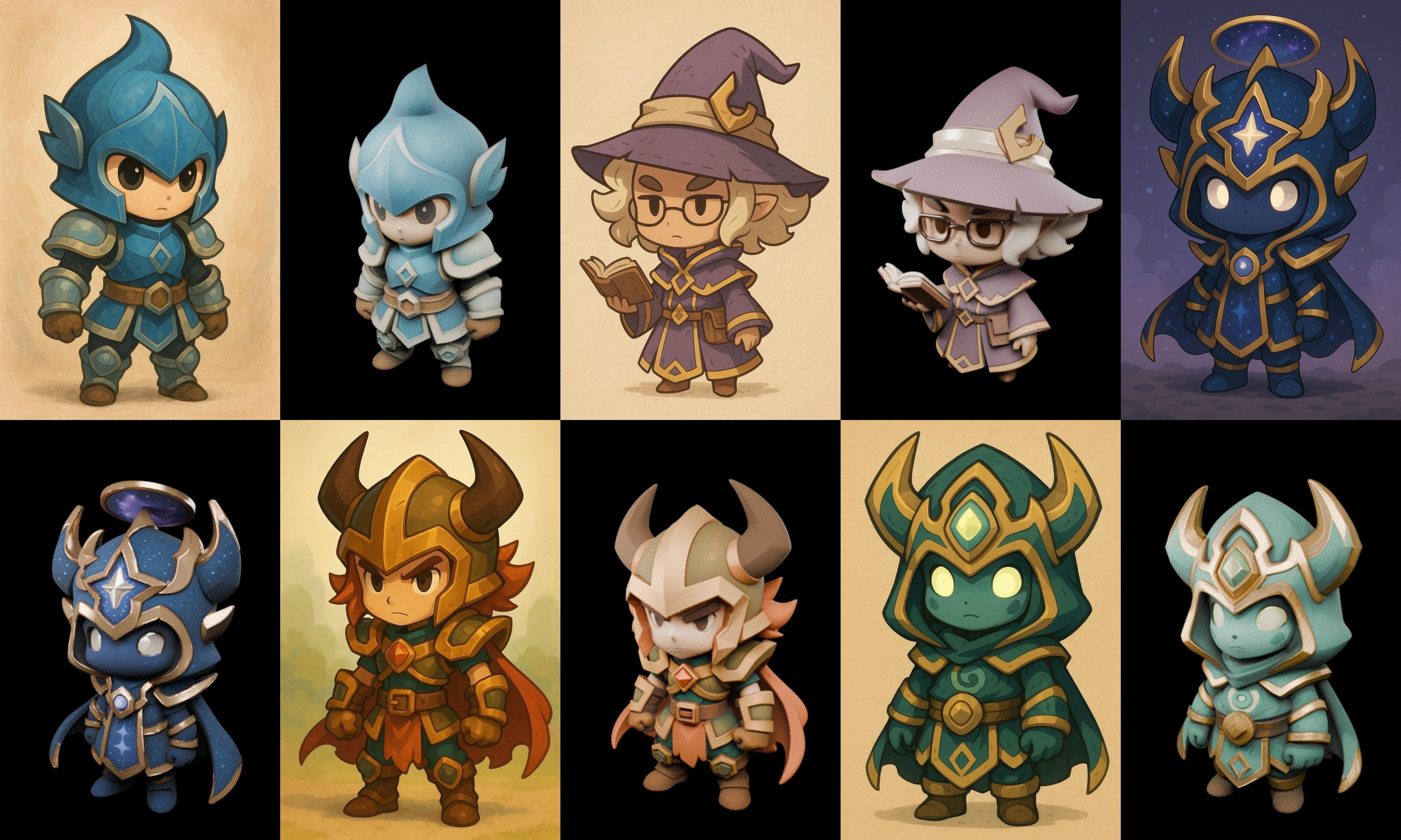 Game Character Marvelous Stylized bundle 21 pack 100 glb Low-poly 3D model_3