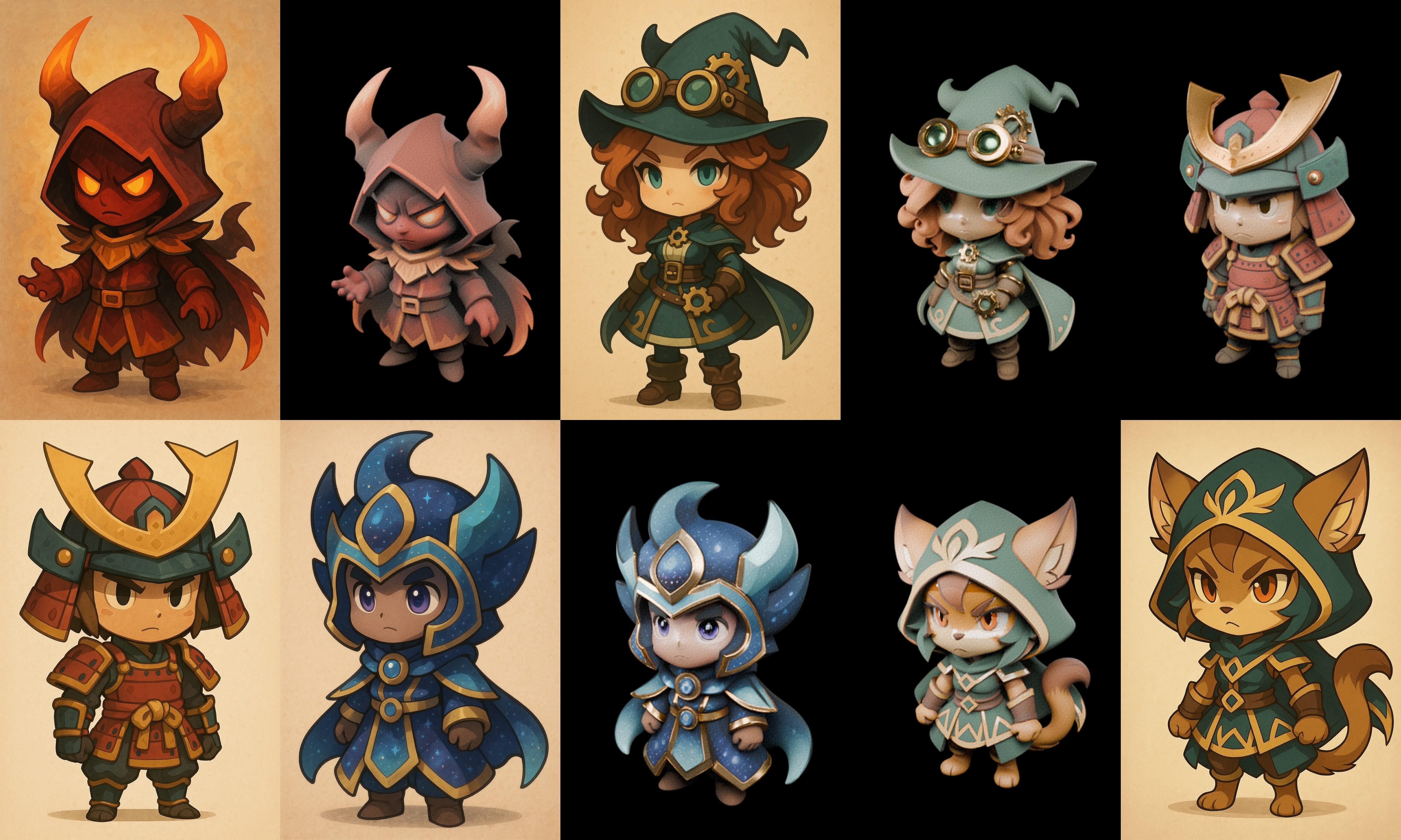 Game Character Marvelous Stylized bundle 21 pack 100 glb Low-poly 3D model_5