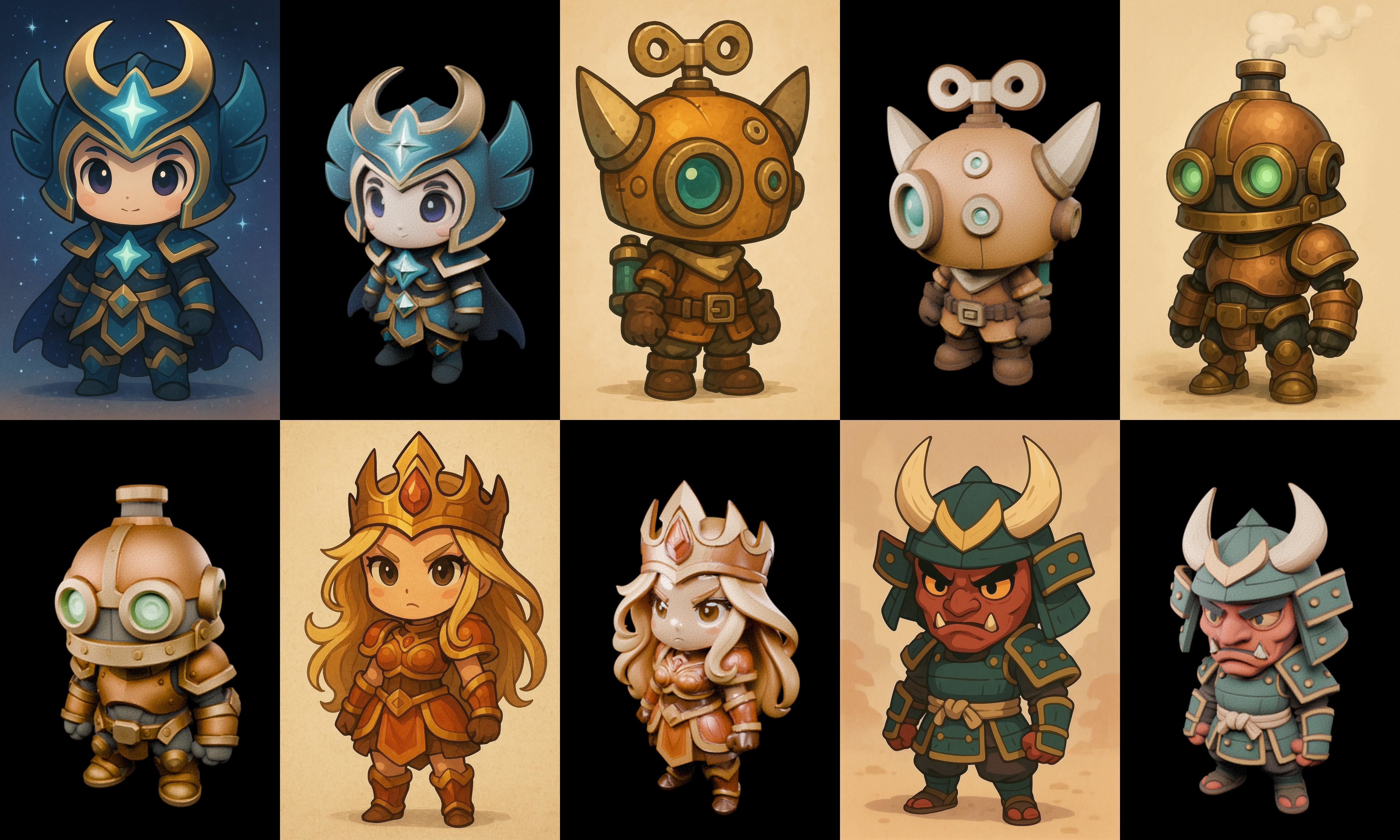 Game Character Marvelous Stylized bundle 21 pack 100 glb Low-poly 3D model_15