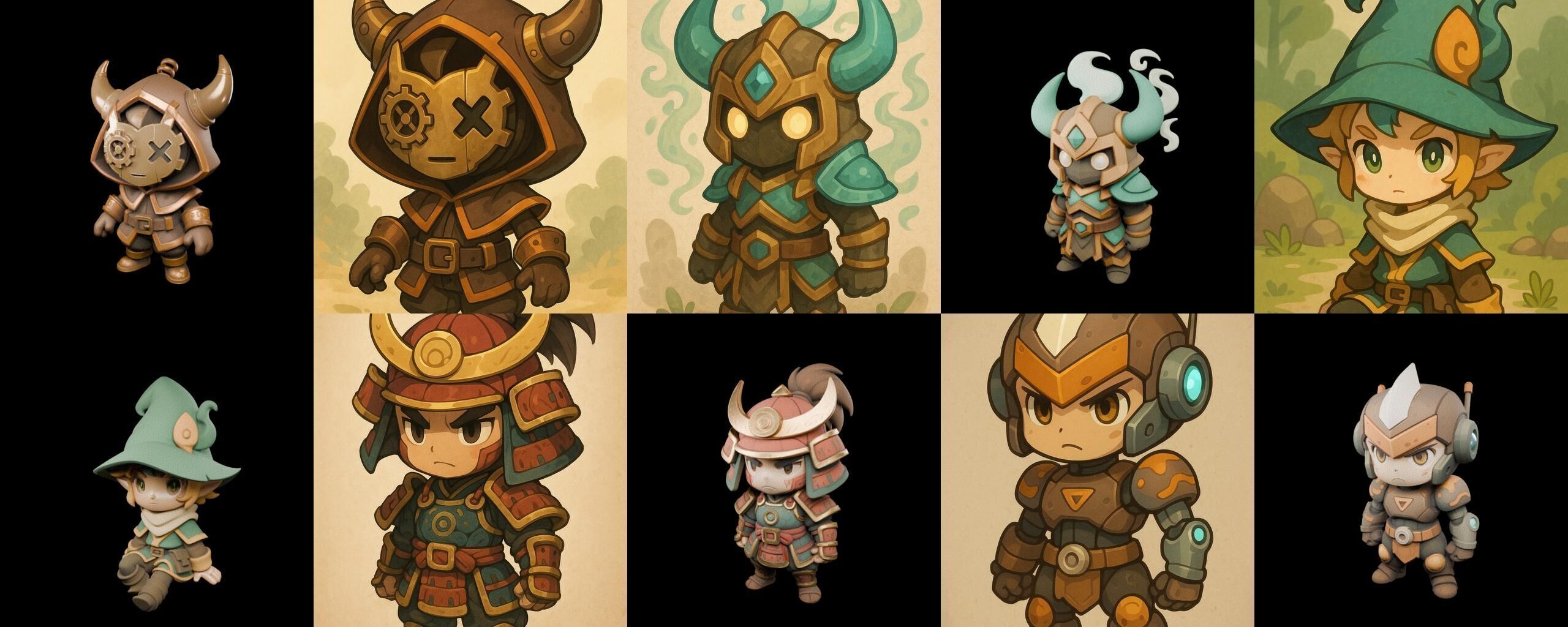 Game Character Marvelous Stylized bundle 21 pack 100 glb Low-poly 3D model_10