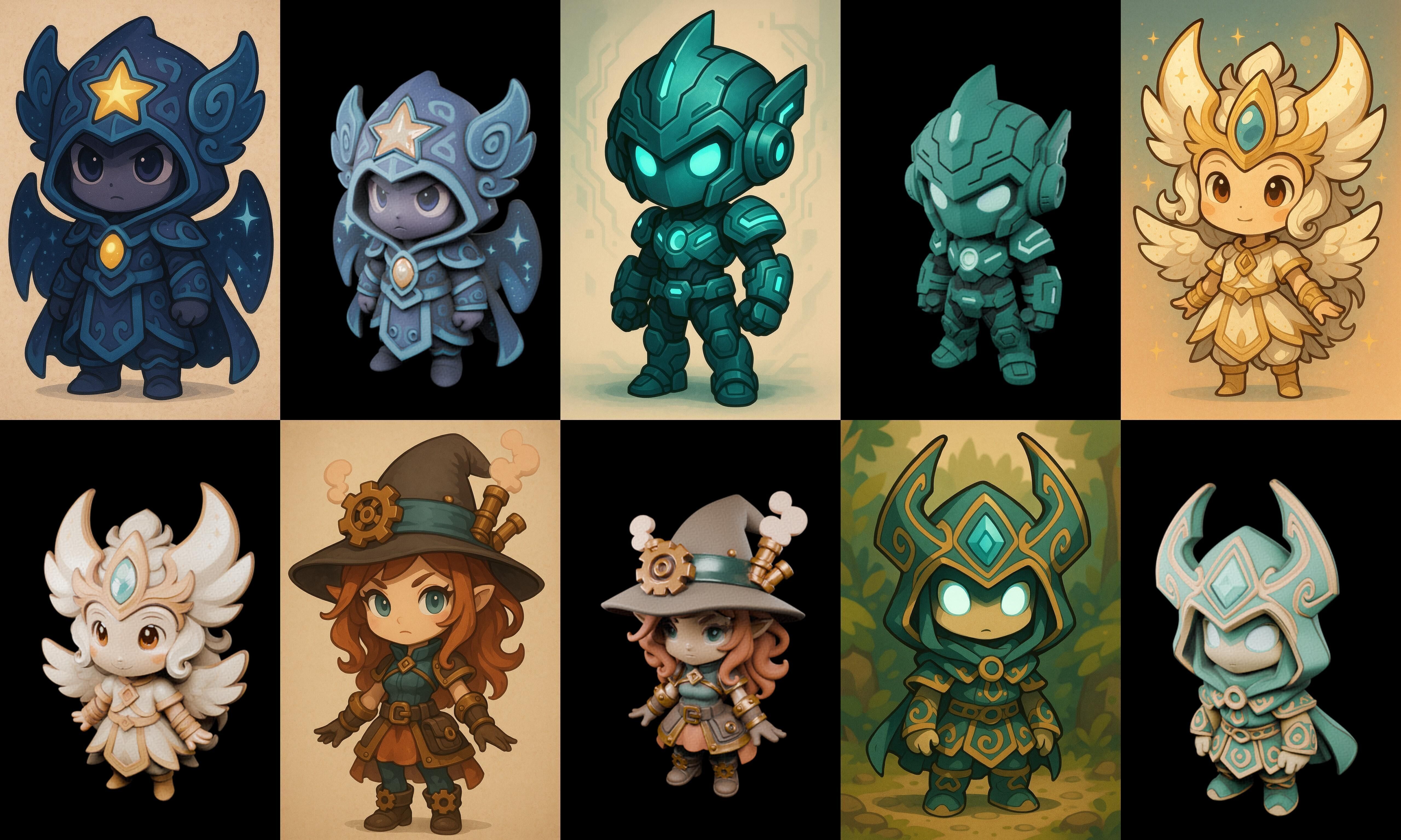 Game Character Marvelous Stylized bundle 21 pack 100 glb Low-poly 3D model_8