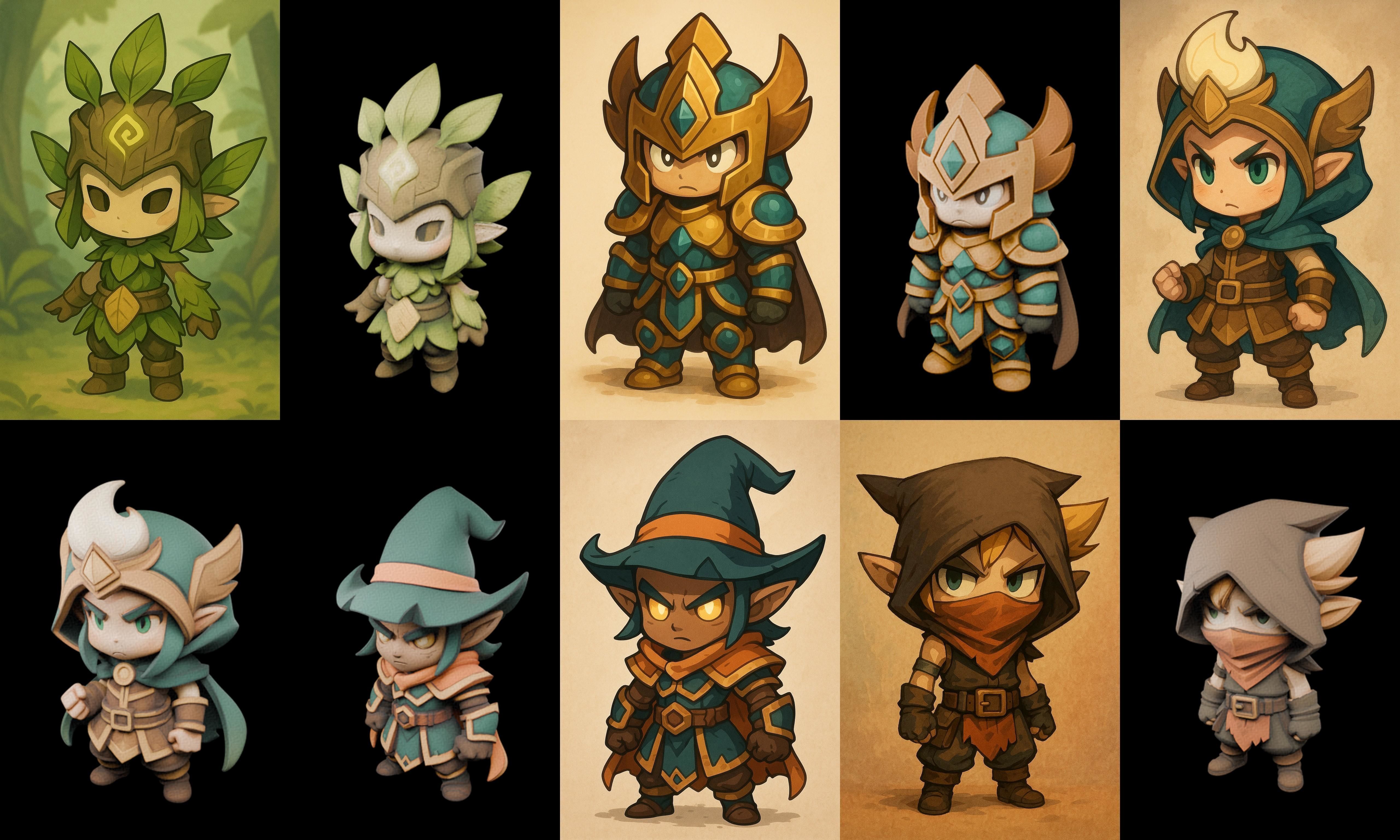 Game Character Marvelous Stylized bundle 18 pack 100 glb Low-poly 3D model_10