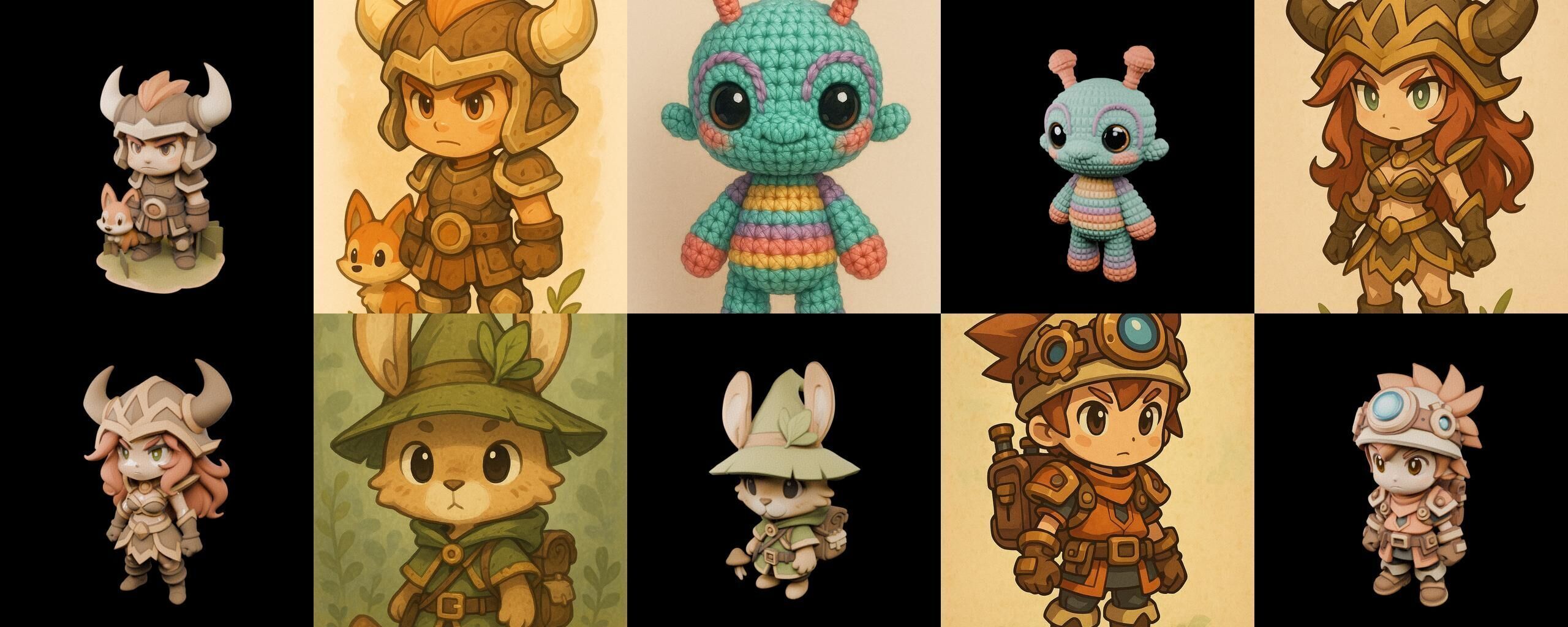 Game Character Marvelous Stylized bundle 18 pack 100 glb Low-poly 3D model_1