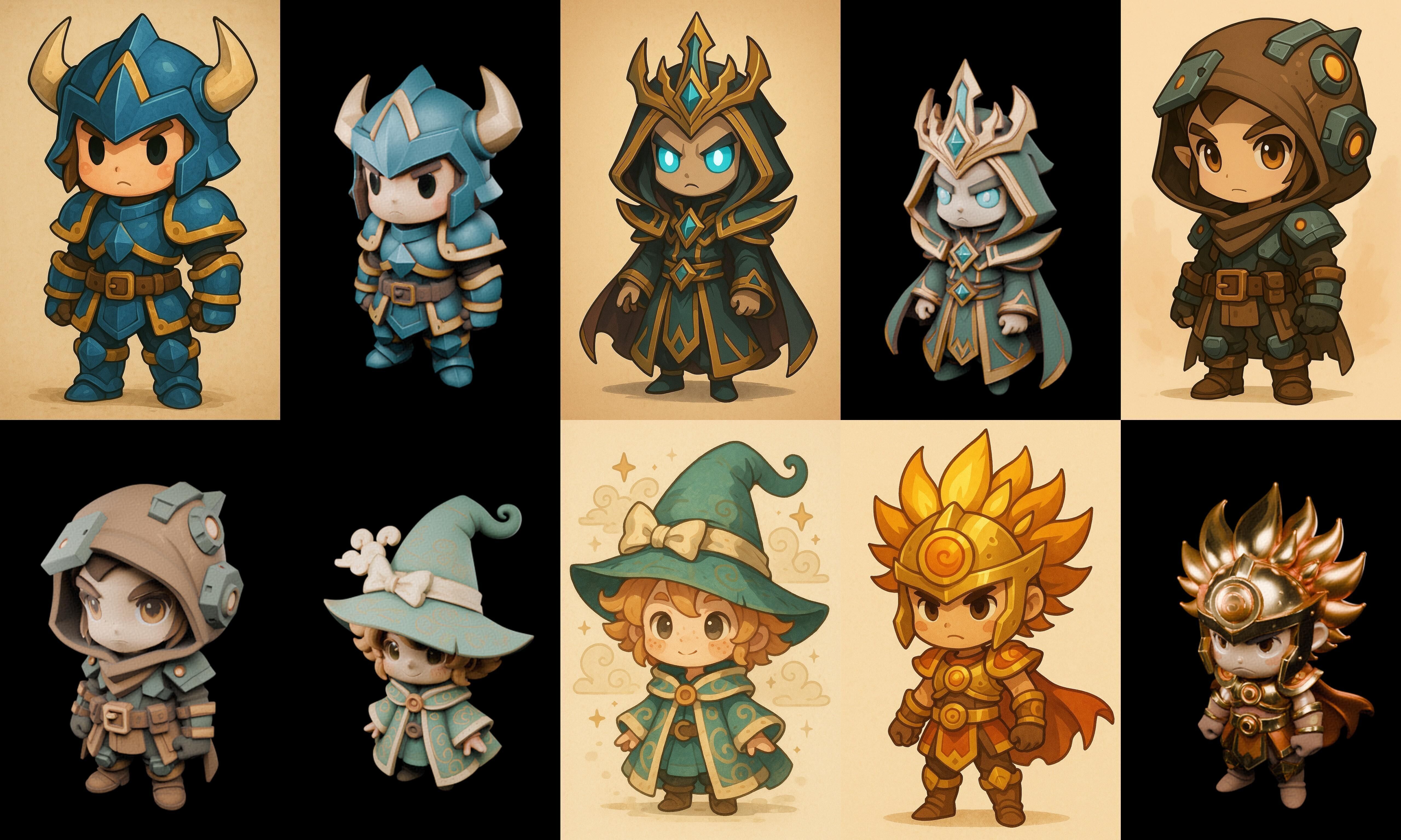 Game Character Marvelous Stylized bundle 18 pack 100 glb Low-poly 3D model_18