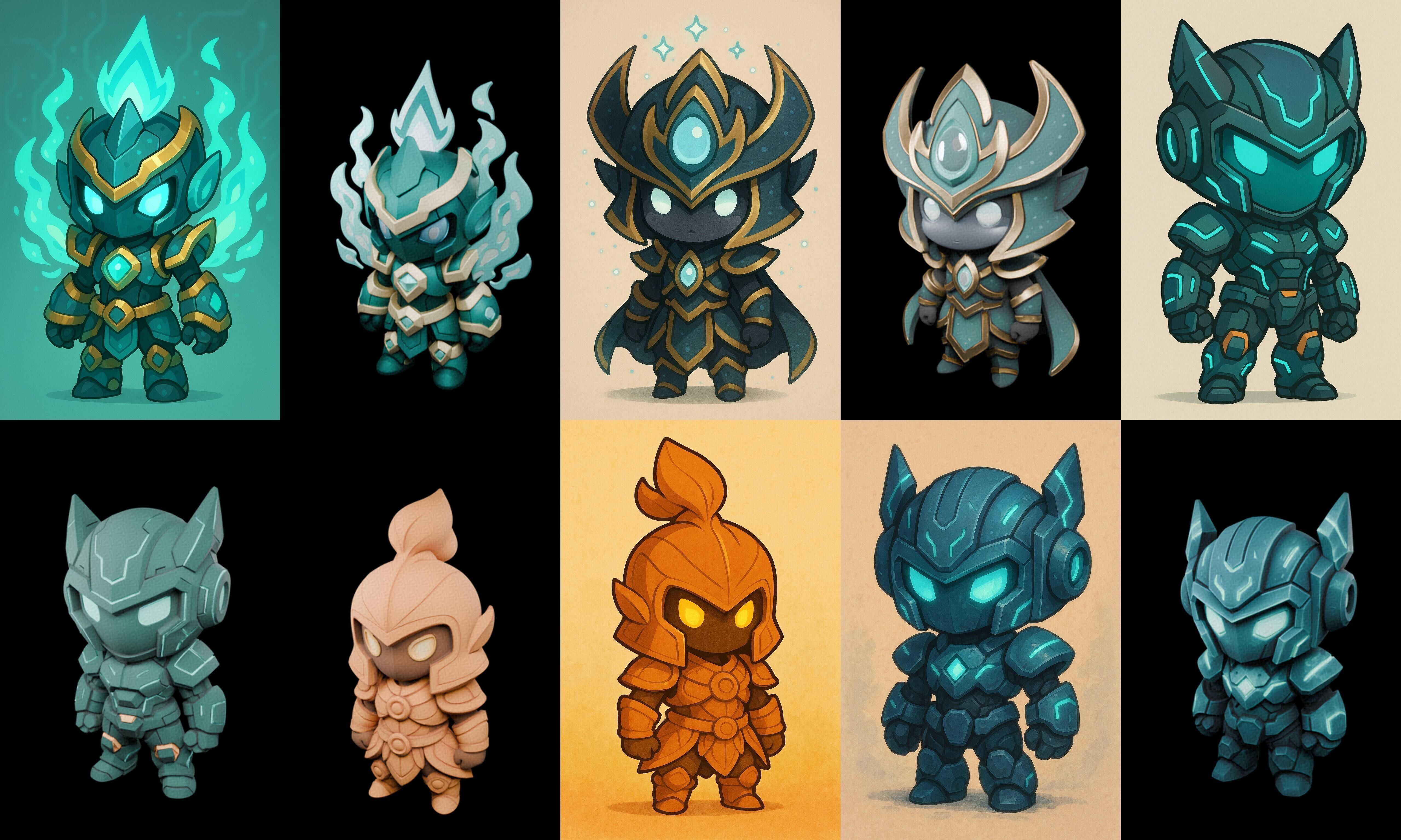 Game Character Marvelous Stylized bundle 18 pack 100 glb Low-poly 3D model_12