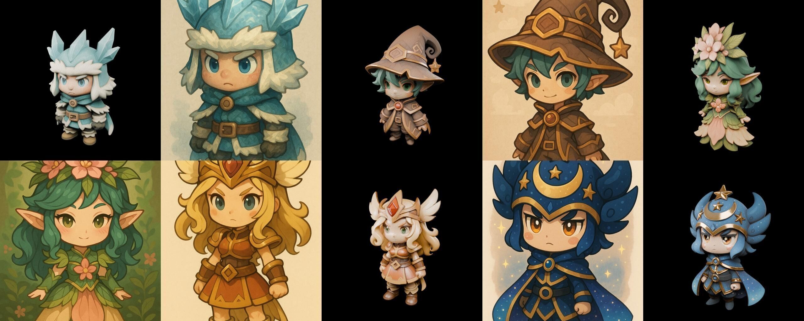 Game Character Marvelous Stylized bundle 18 pack 100 glb Low-poly 3D model_19