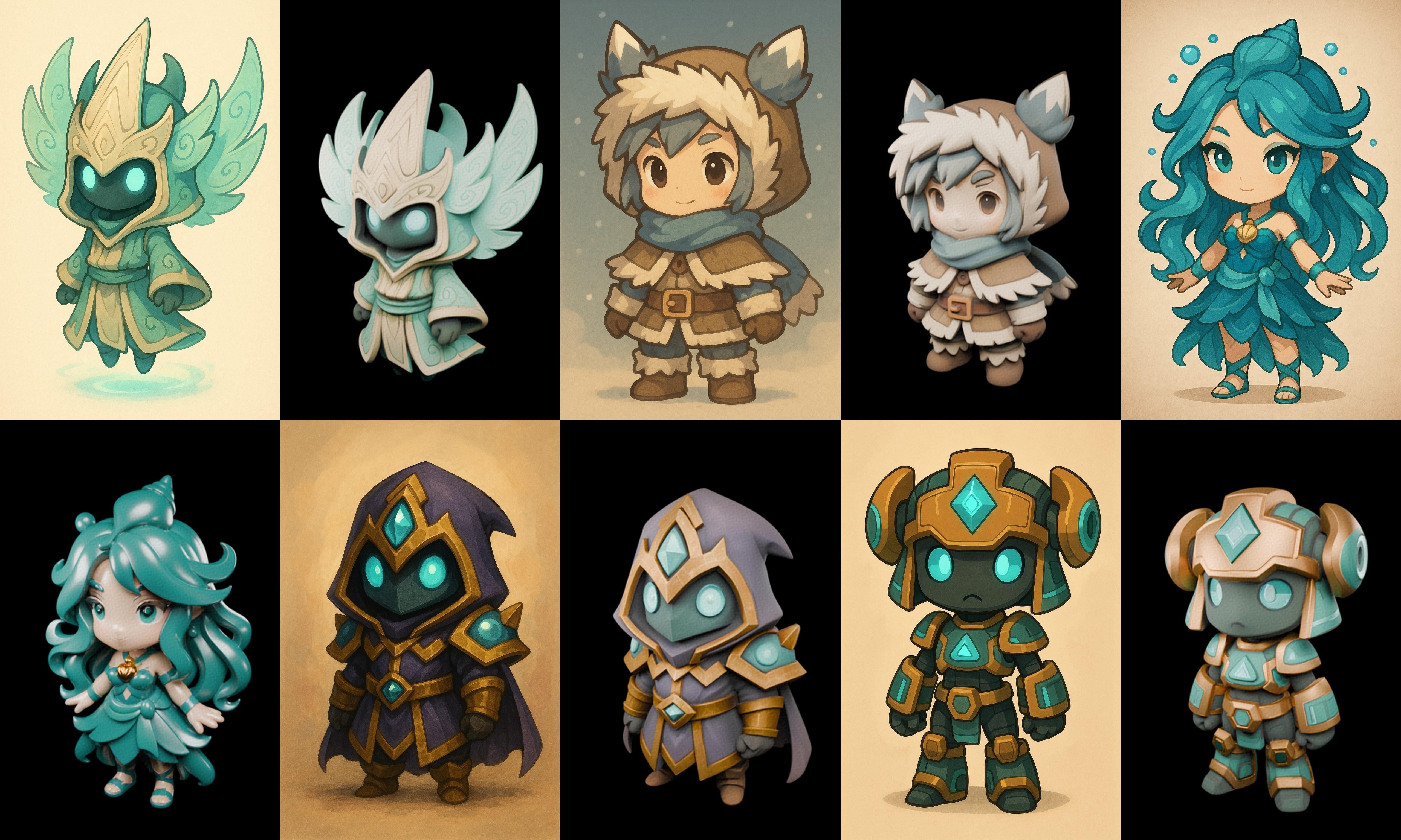 Game Character Marvelous Stylized bundle 15 pack 100 glb Low-poly 3D model_5