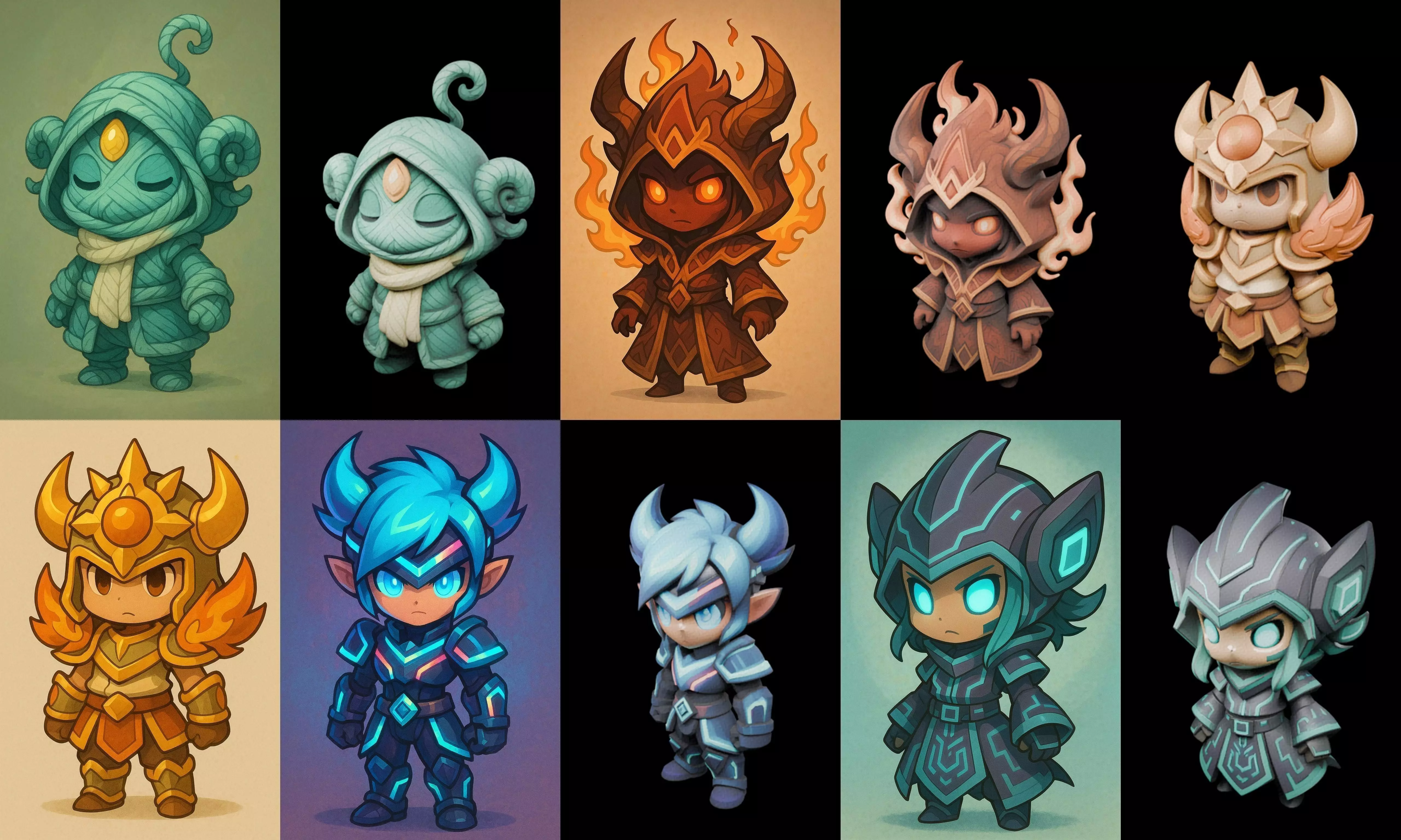 Game Character Marvelous Stylized bundle 15 pack 100 glb Low-poly 3D model_0