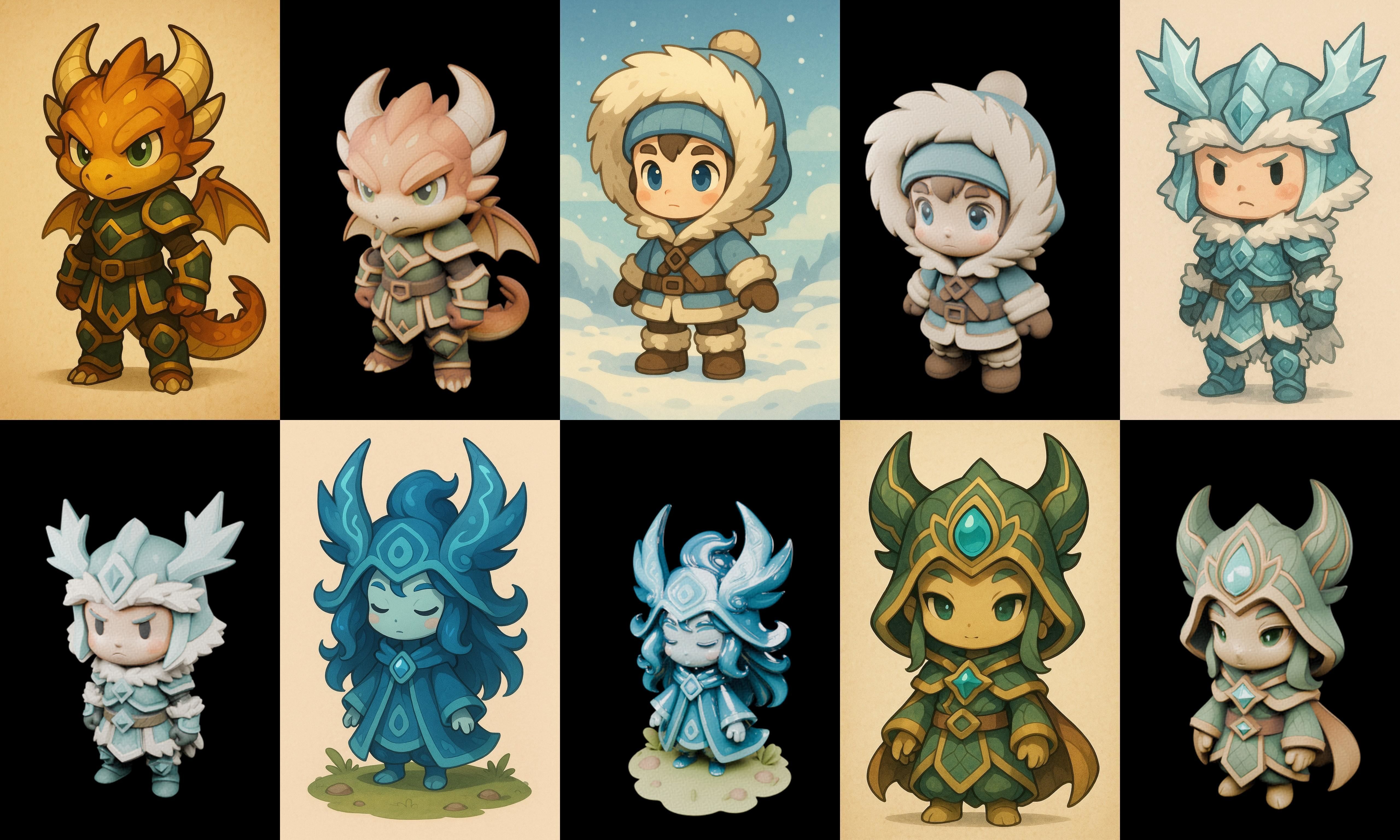 Game Character Marvelous Stylized bundle 15 pack 100 glb Low-poly 3D model_13