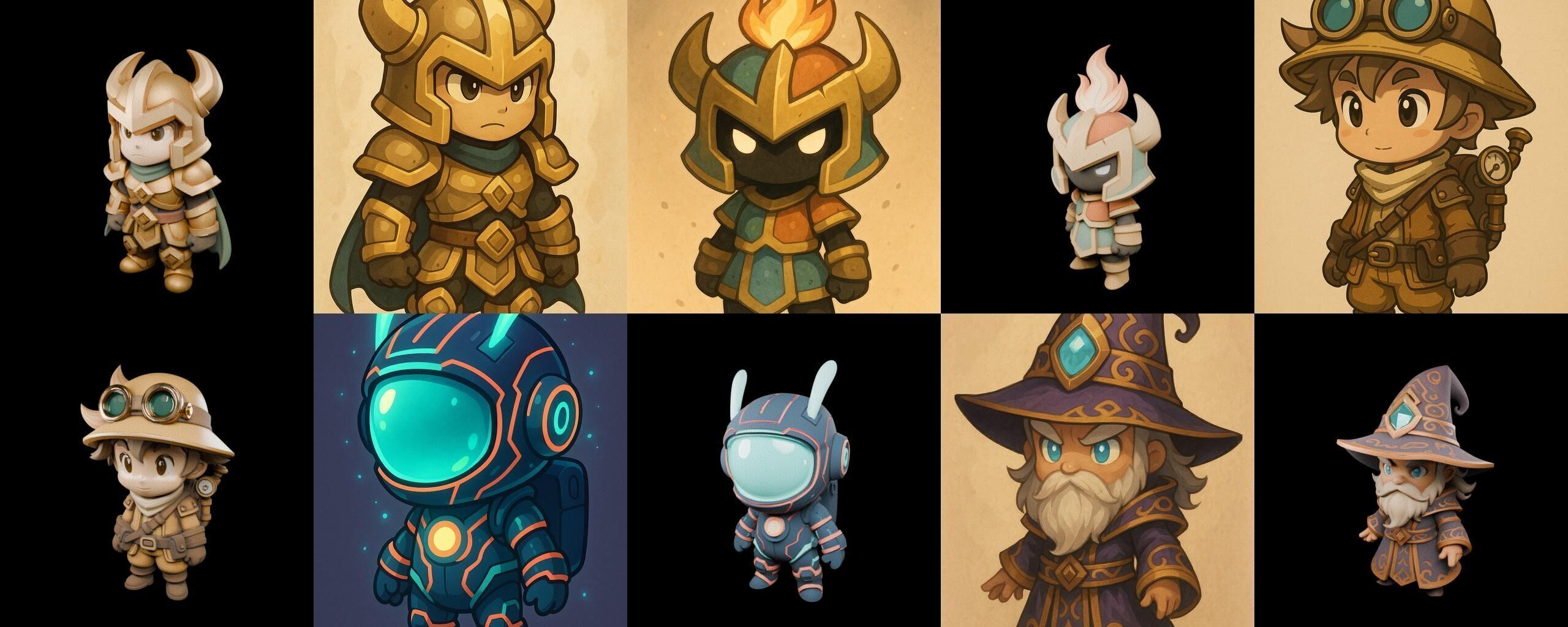 Game Character Marvelous Stylized bundle 15 pack 100 glb Low-poly 3D model_1