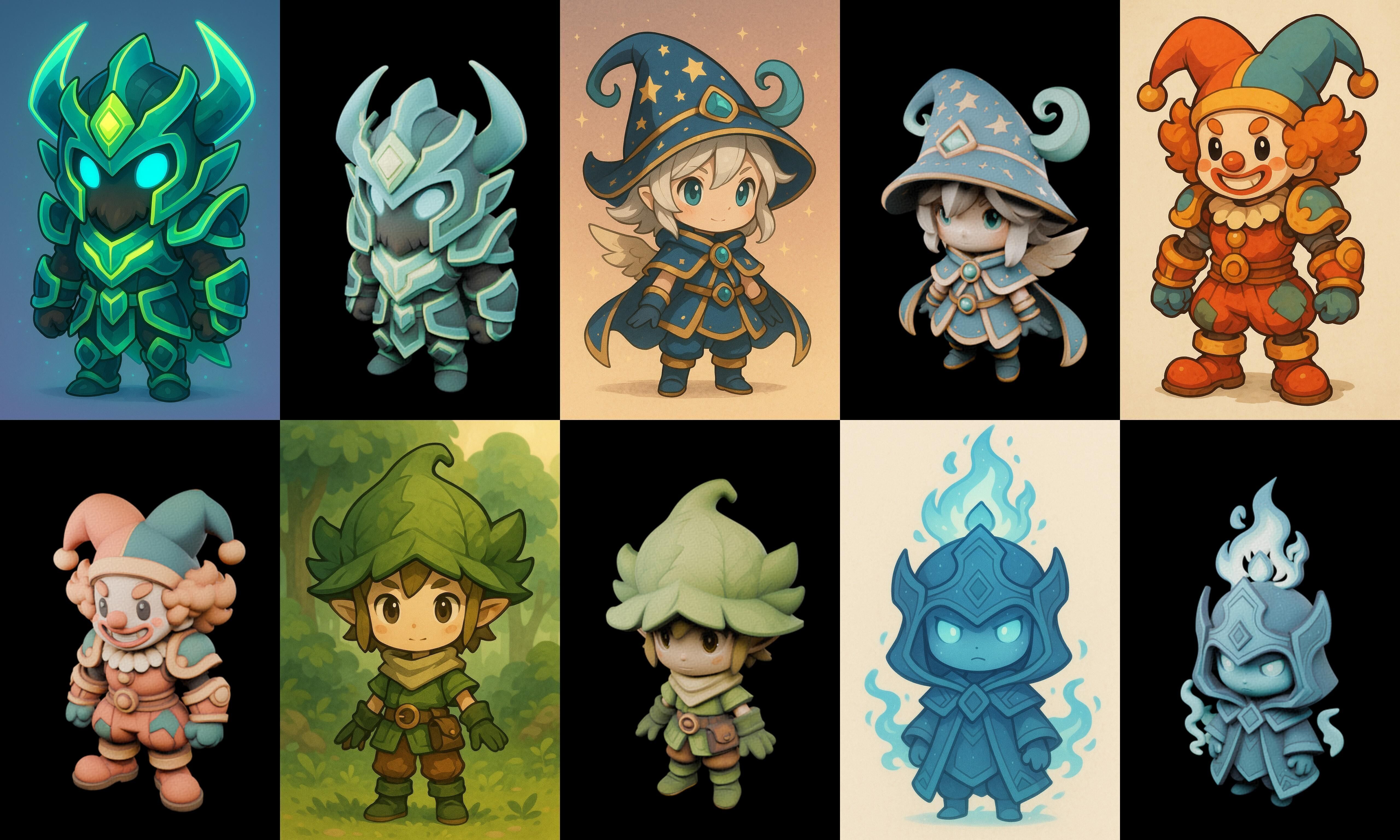 Game Character Marvelous Stylized bundle 14 pack 100 glb Low-poly 3D model_11