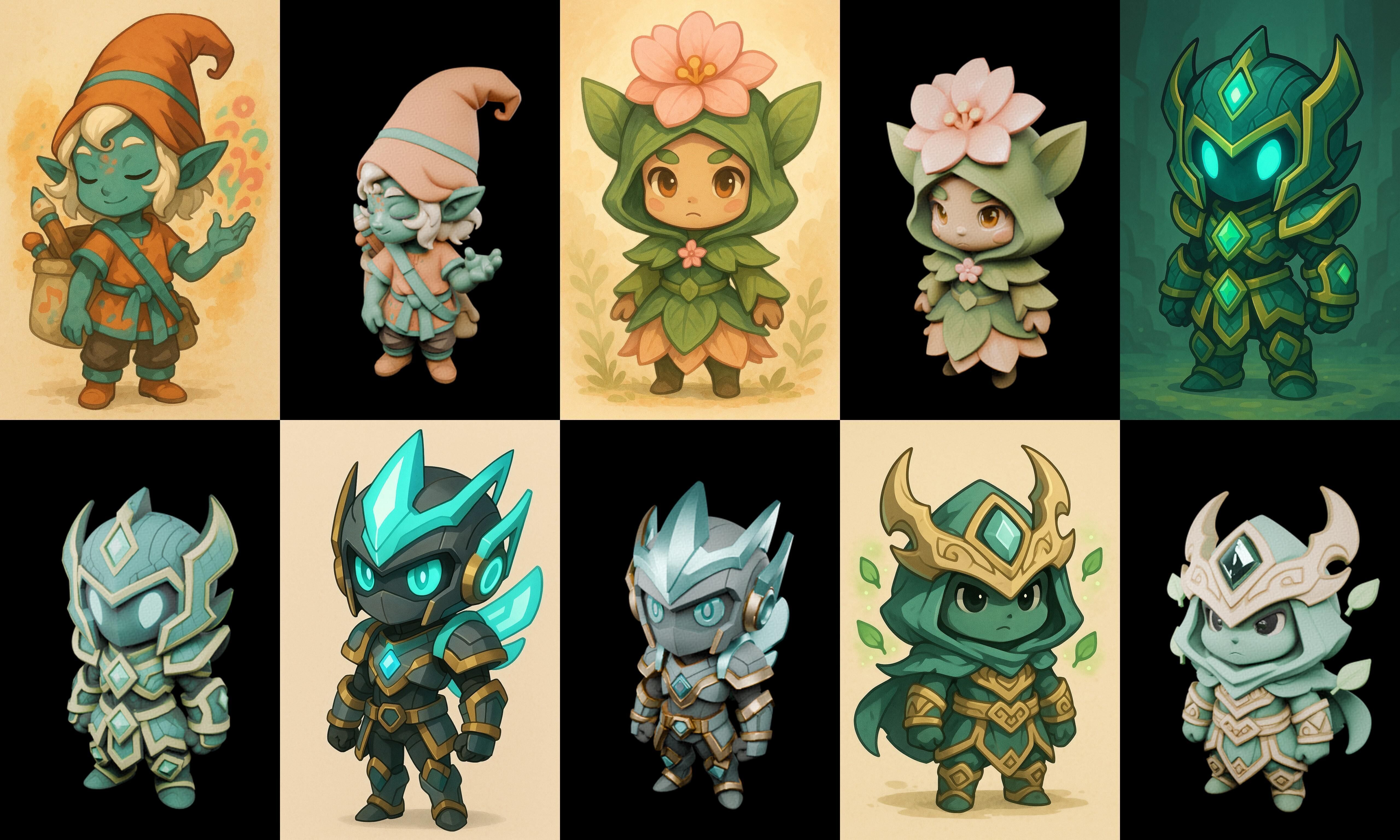 Game Character Marvelous Stylized bundle 14 pack 100 glb Low-poly 3D model_14