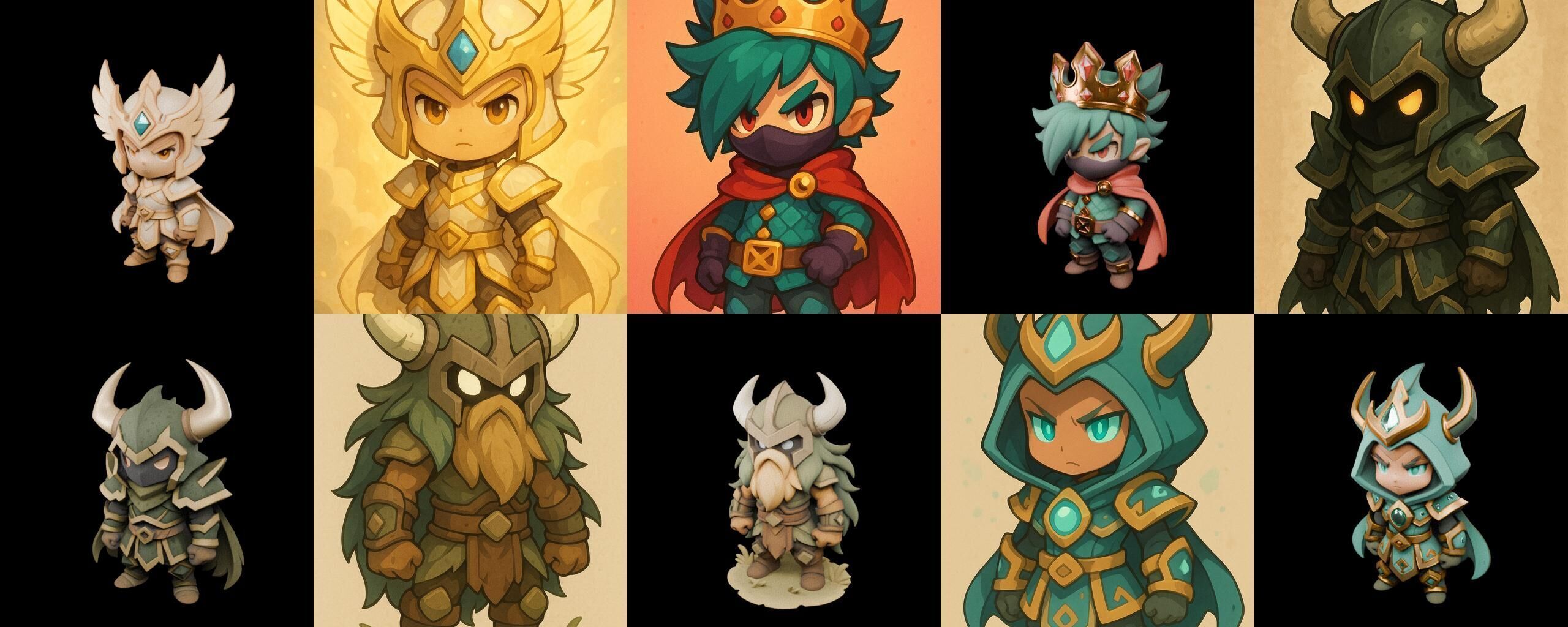 Game Character Marvelous Stylized bundle 14 pack 100 glb Low-poly 3D model_3