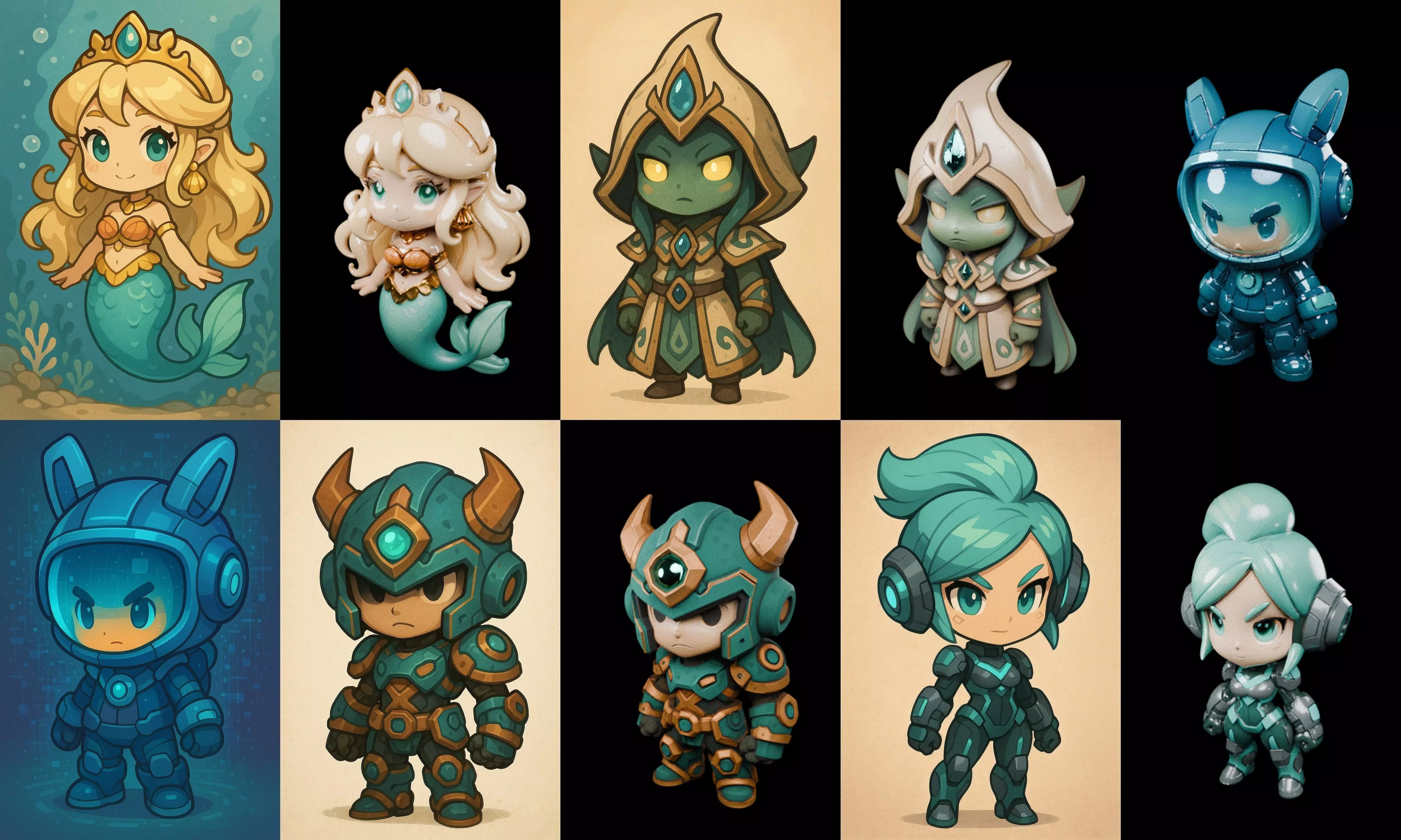 Game Character Marvelous Stylized bundle 14 pack 100 glb Low-poly 3D model_0