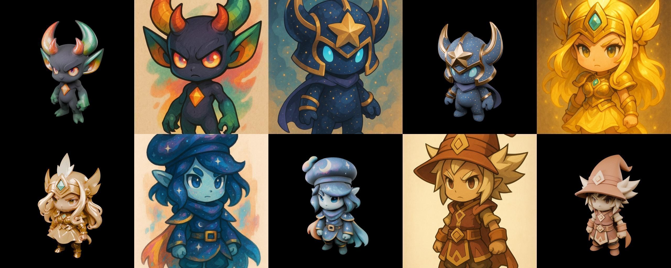 Game Character Marvelous Stylized bundle 14 pack 100 glb Low-poly 3D model_9