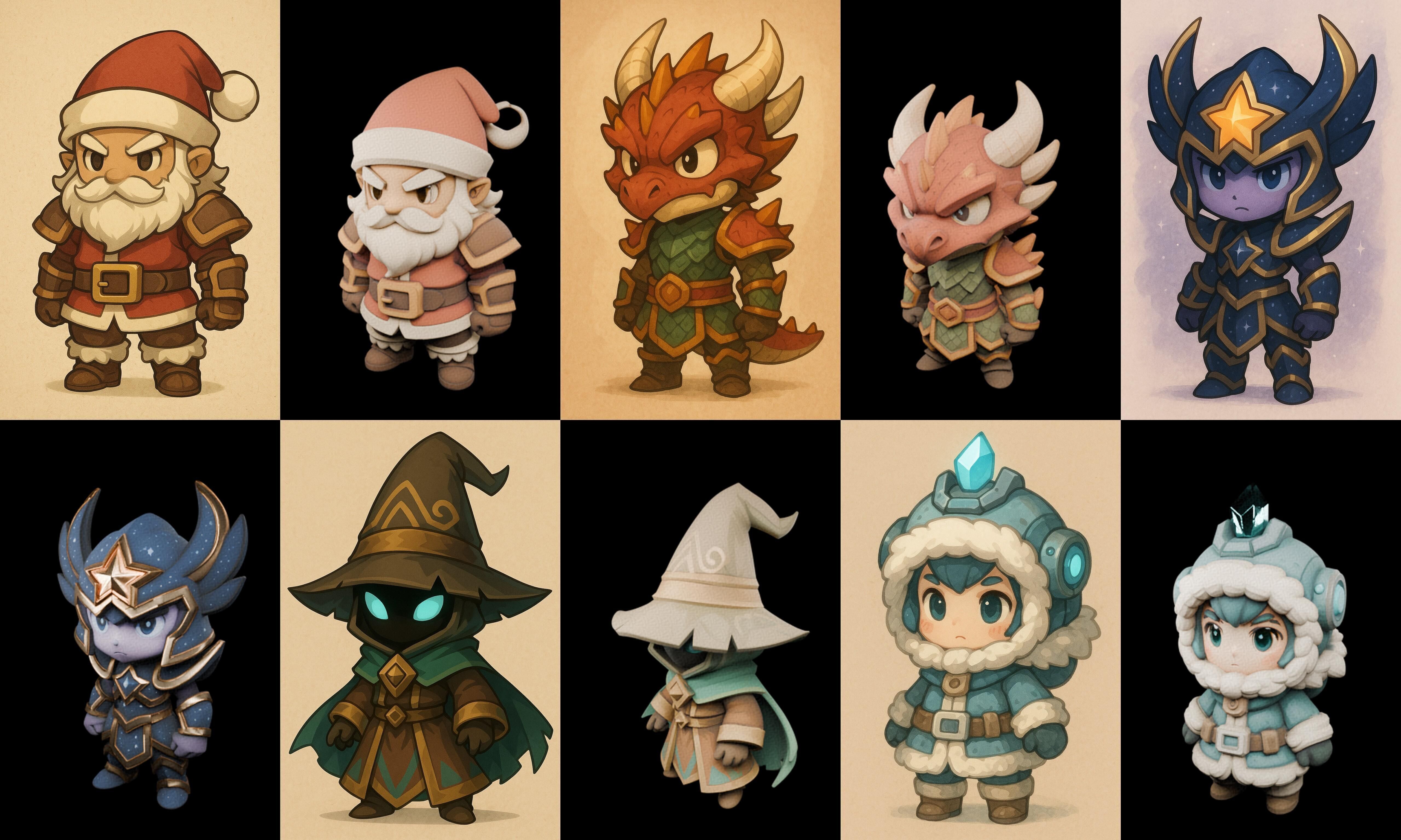 Game Character Marvelous Stylized bundle 14 pack 100 glb Low-poly 3D model_8