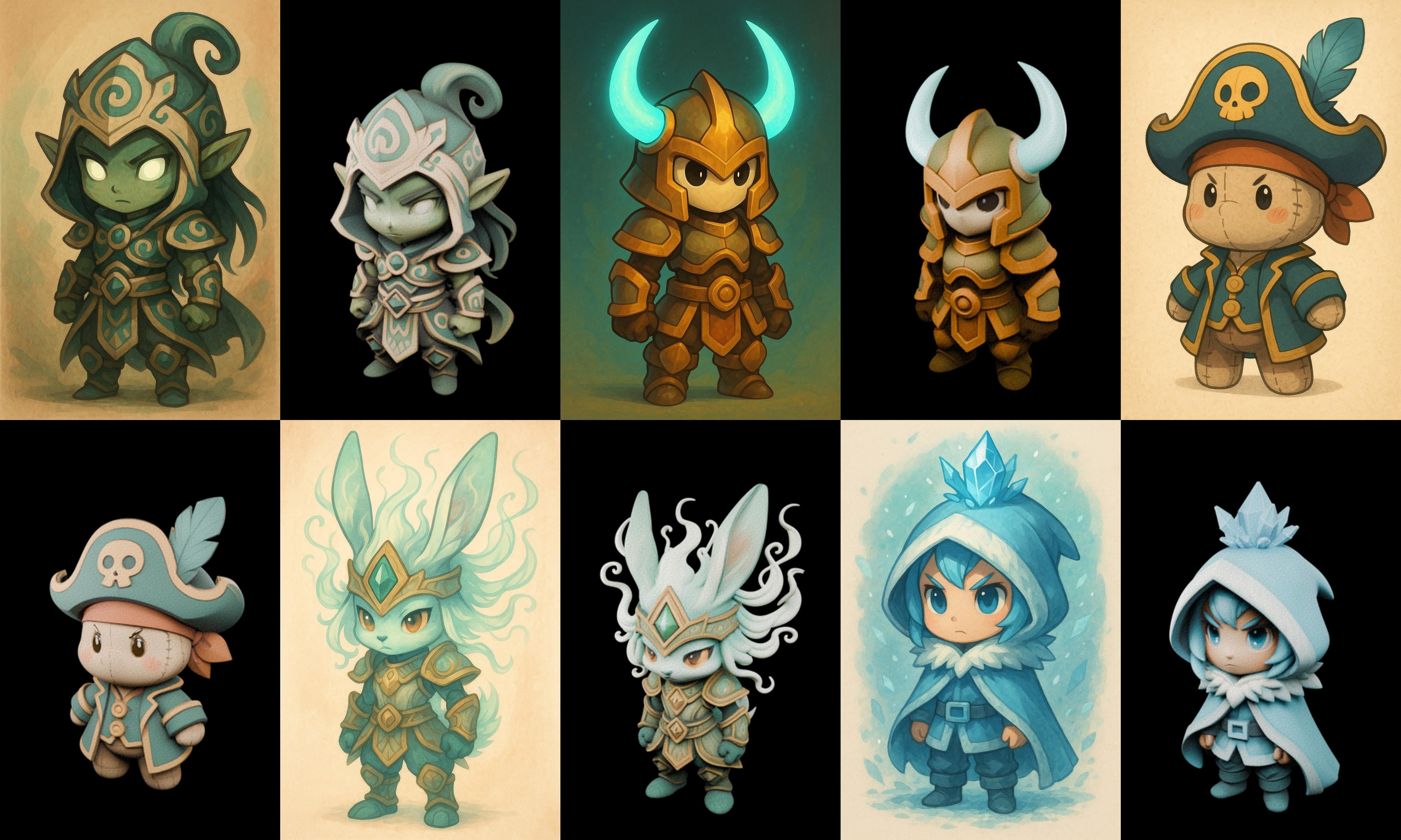 Game Character Marvelous Stylized bundle 14 pack 100 glb Low-poly 3D model_19