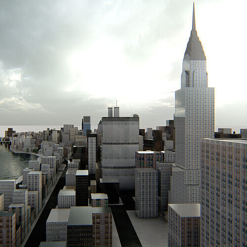 Manhattan Newyork Low Poly
