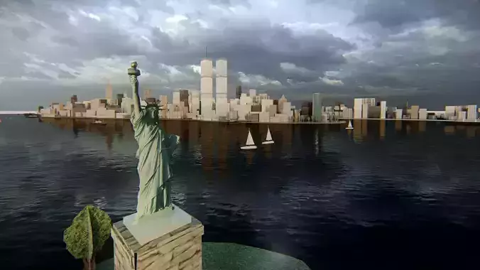 Manhattan Newyork Low Poly