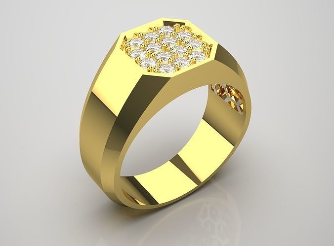 Royal Shine men ring mr0206 3D print model