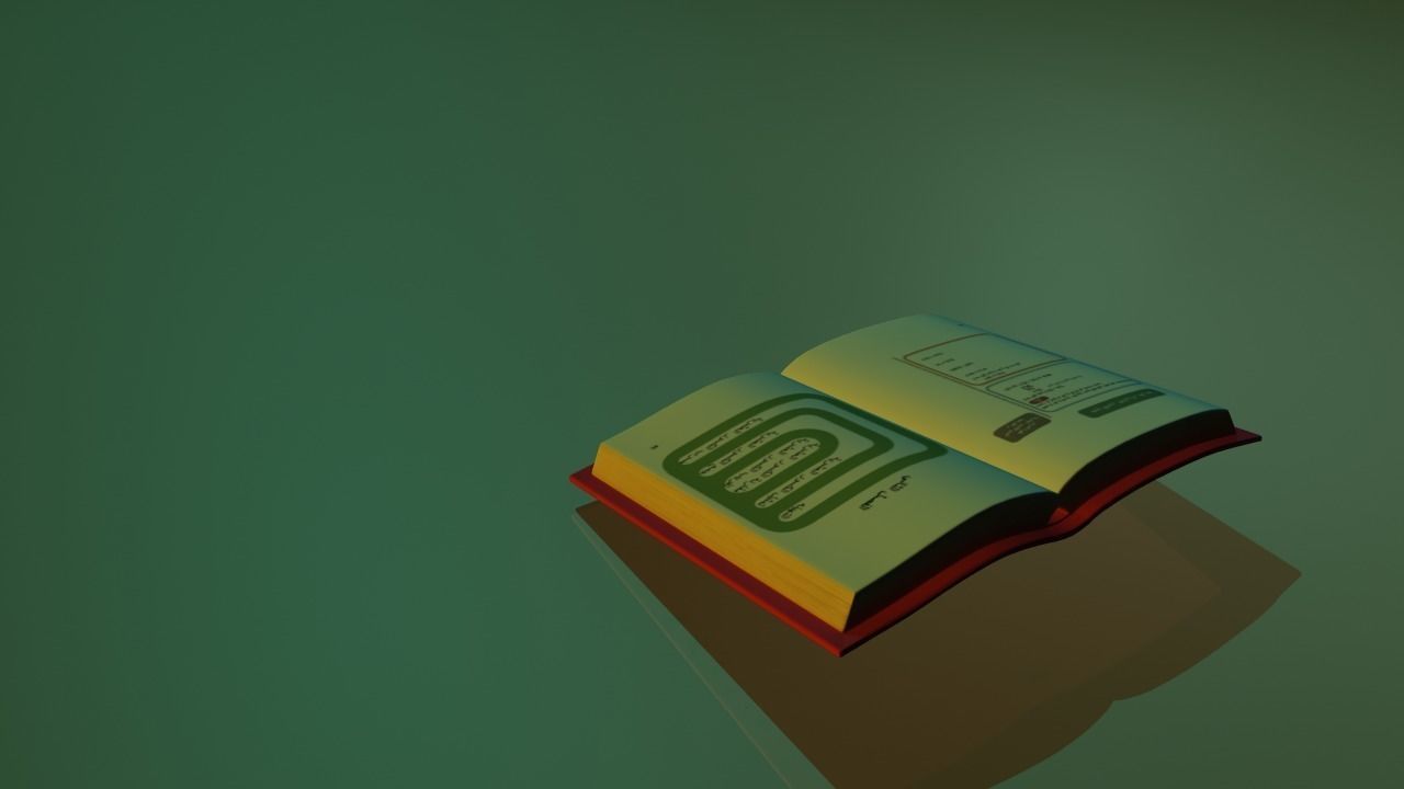 books islamic book Low-poly 3D model_3